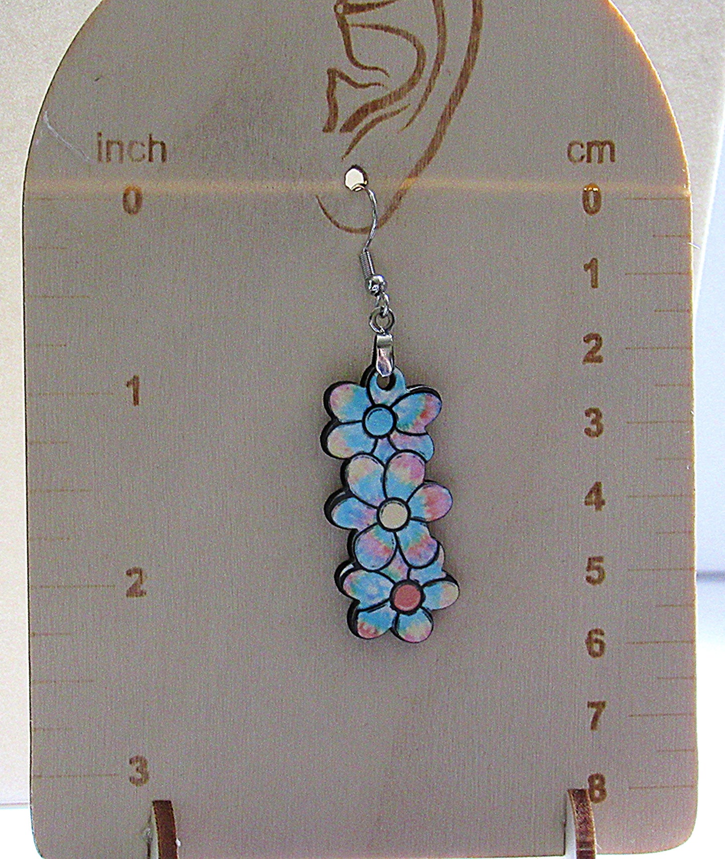 Triple Flower Shaped Sublimated Earring