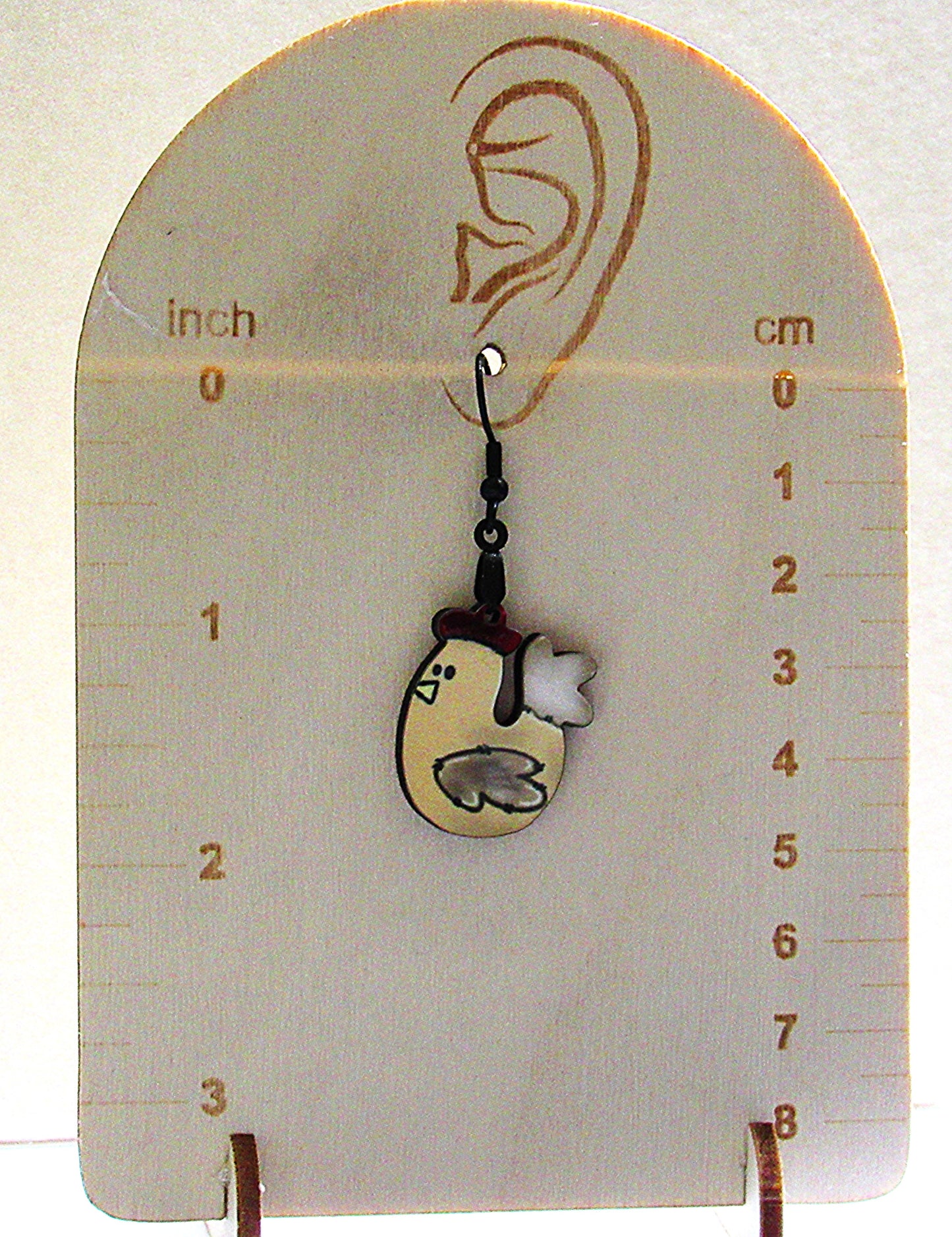 Chicken Shaped Sublimated Earrings