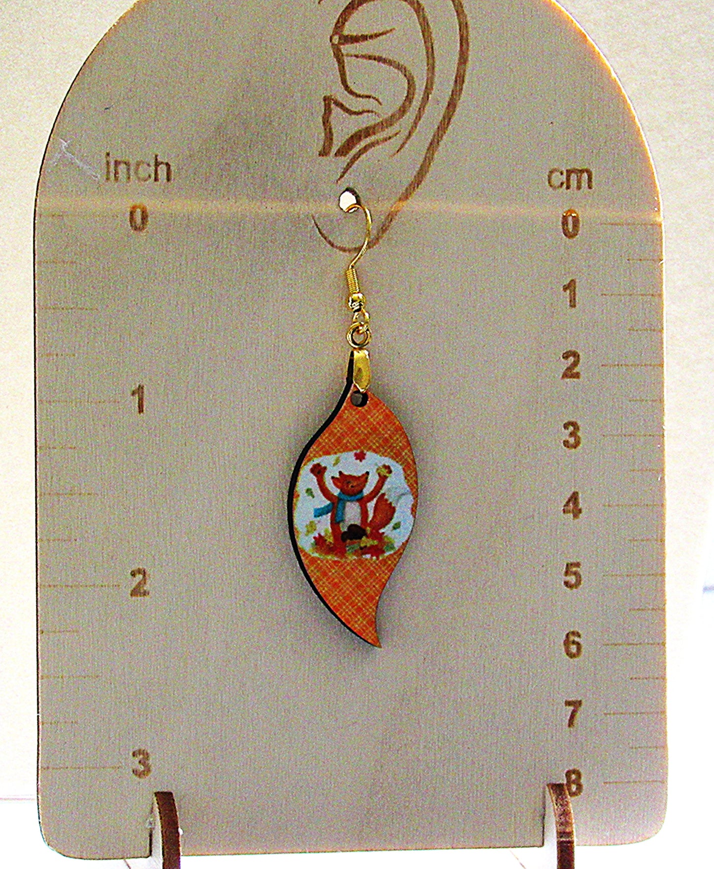 Swirl Drop Shaped Sublimated Earring