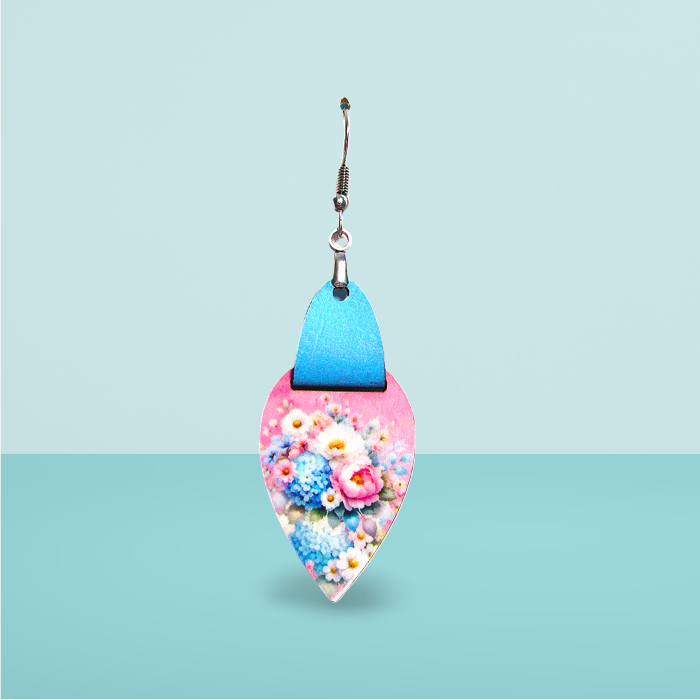 Reverse Teardrop Shaped Sublimated Earrings