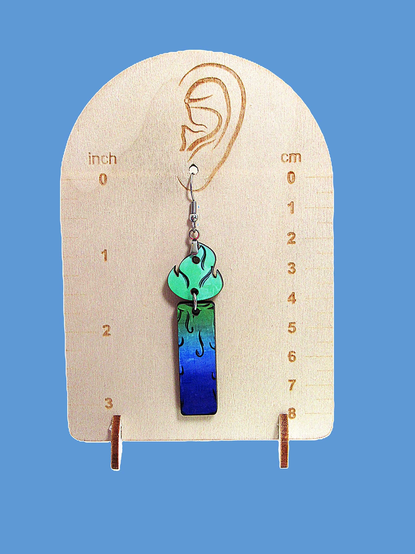 Candle Shaped Sublimated Earrings