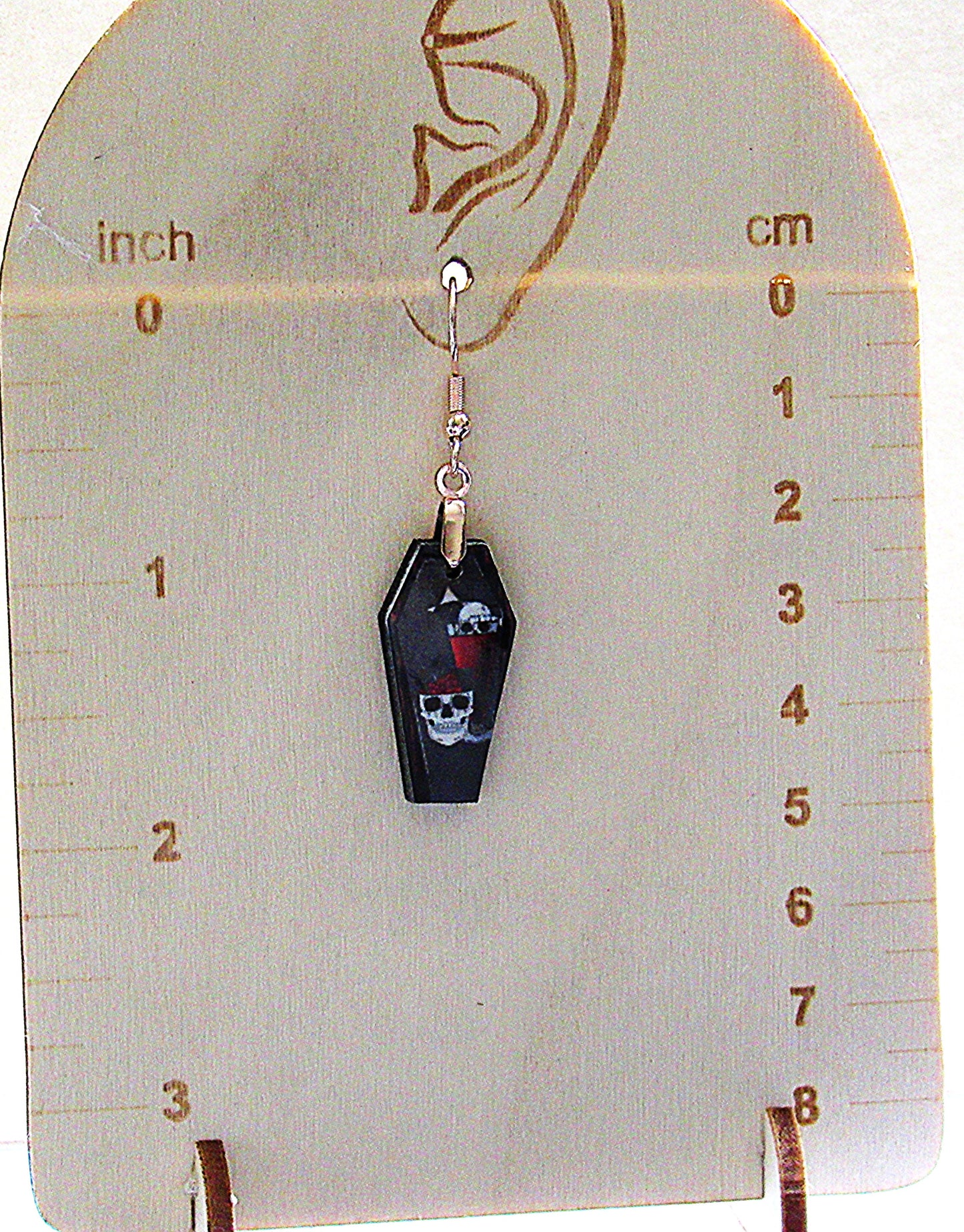 Coffin Shaped Sublimated Earrings