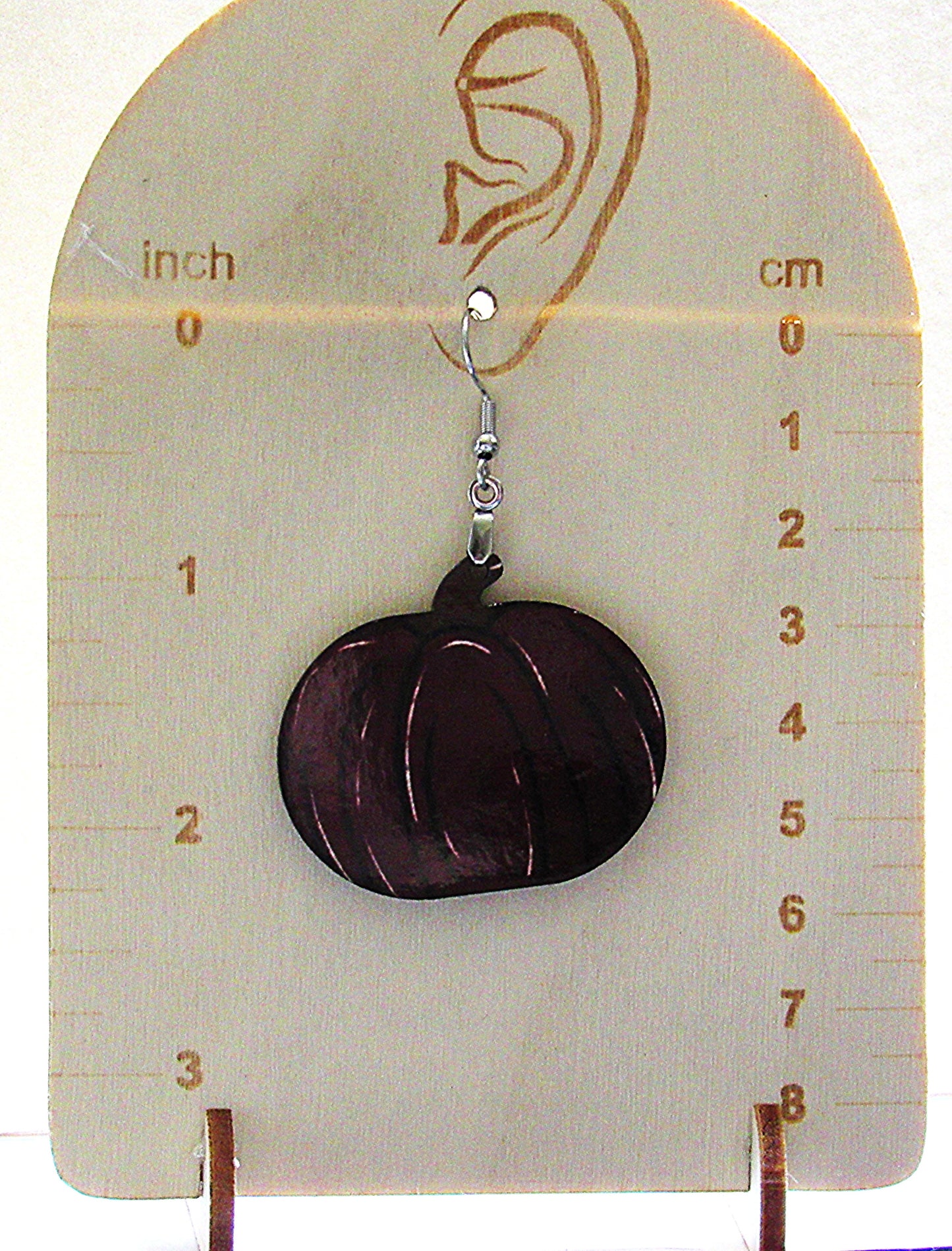 Pumpkin Shaped Sublimated Earrings 1.5 inch