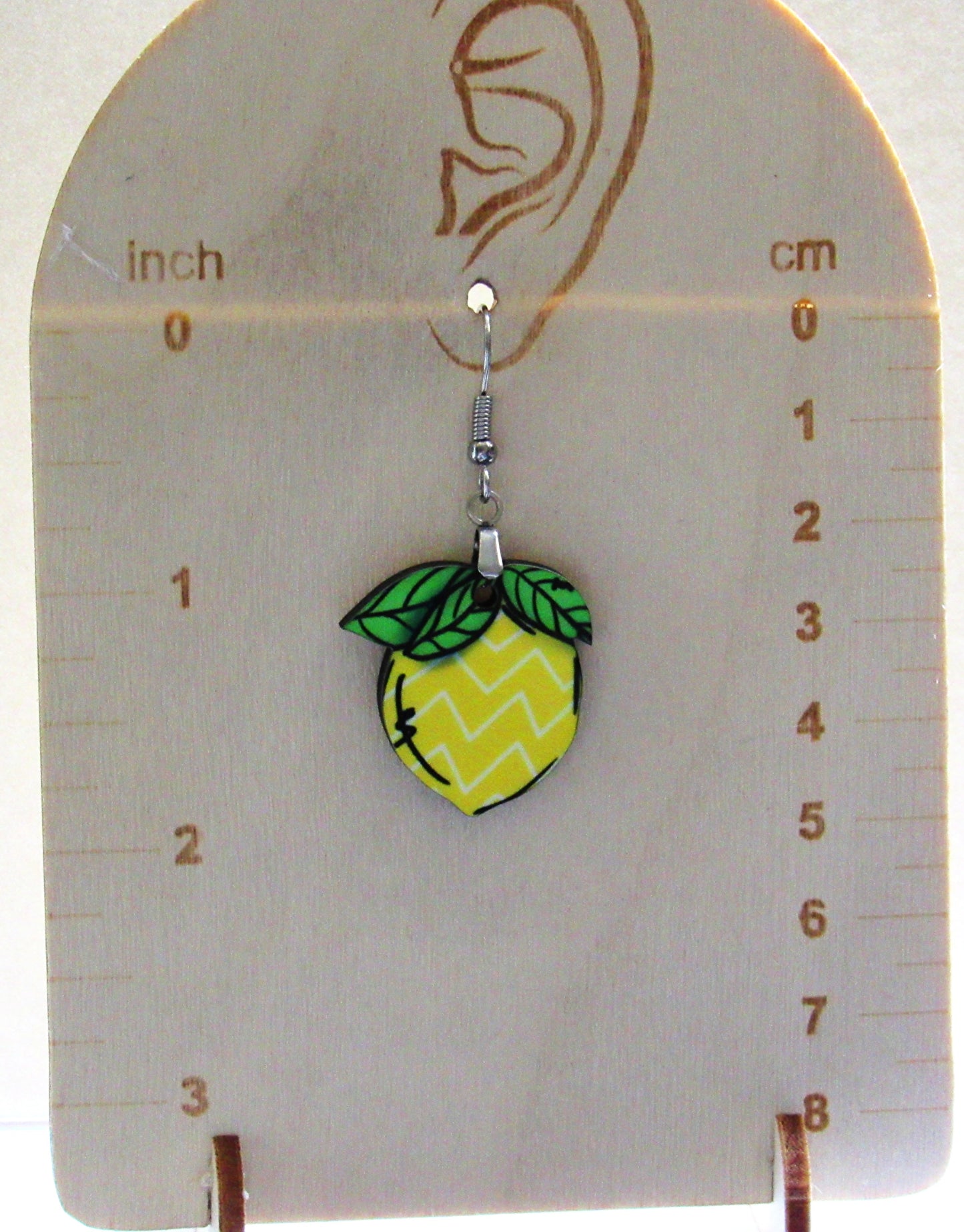 Lemon Shaped Sublimated Earrings