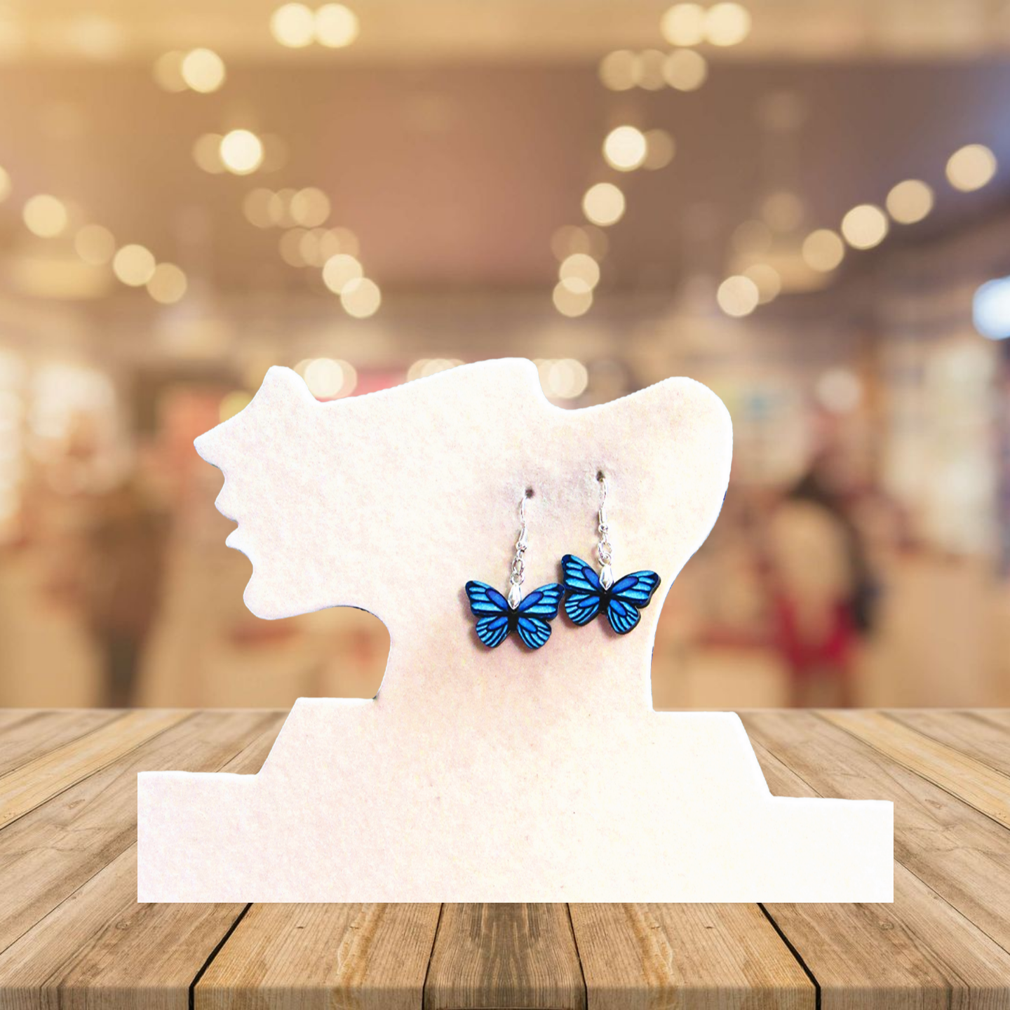 Open Butterfly Shaped Sublimated Earrings 1 inch MDF