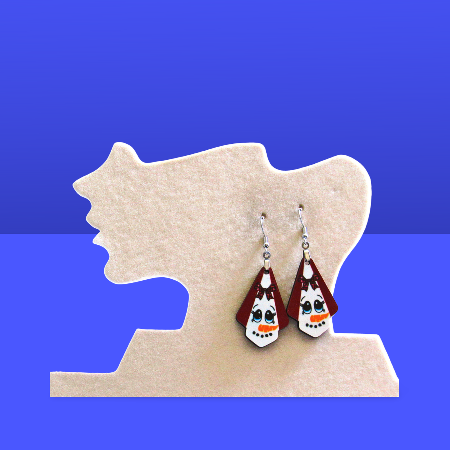 Fan Shaped Sublimated Earrings