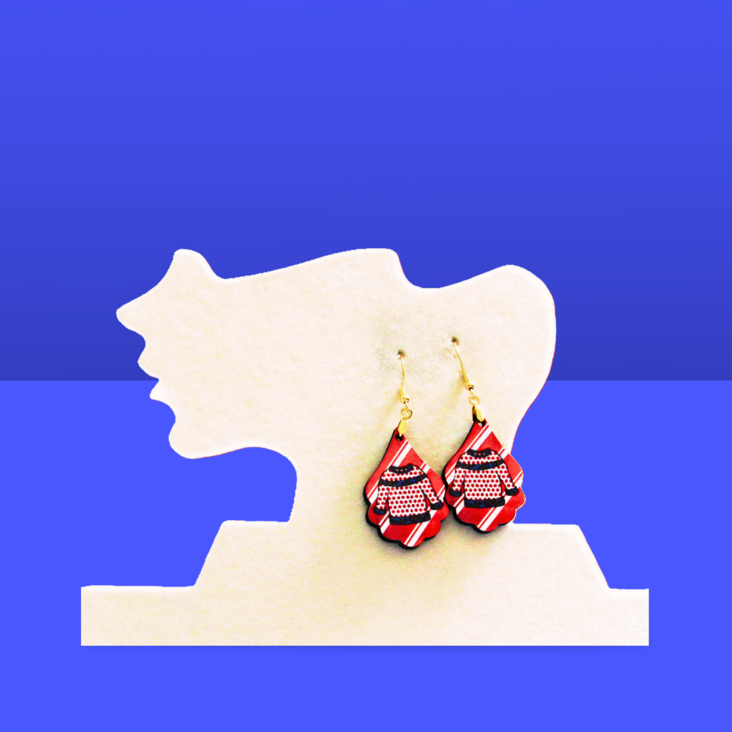 Fancy Teardrop Shaped Sublimated Earrings
