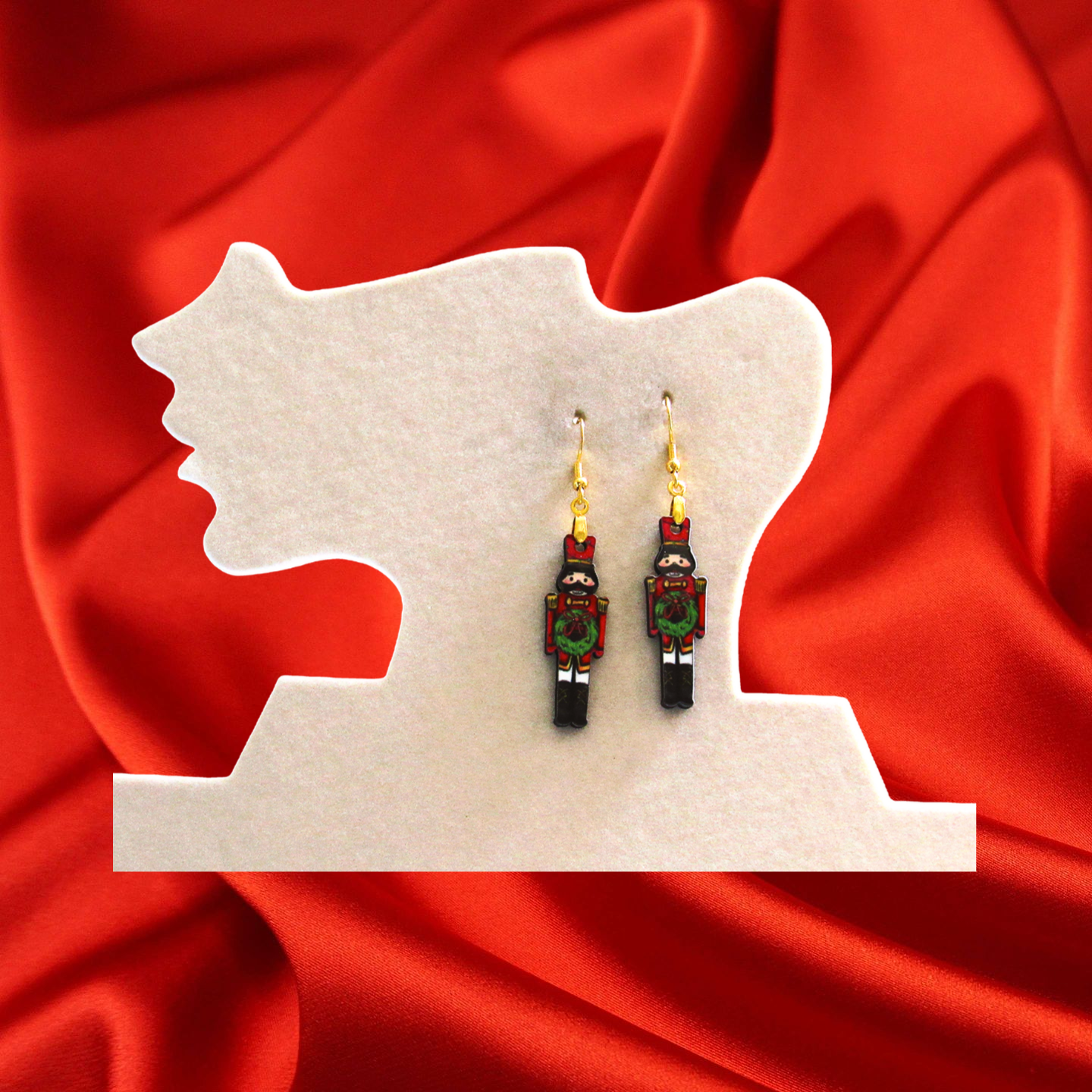 Nutcracker Shaped Sublimated Earrings
