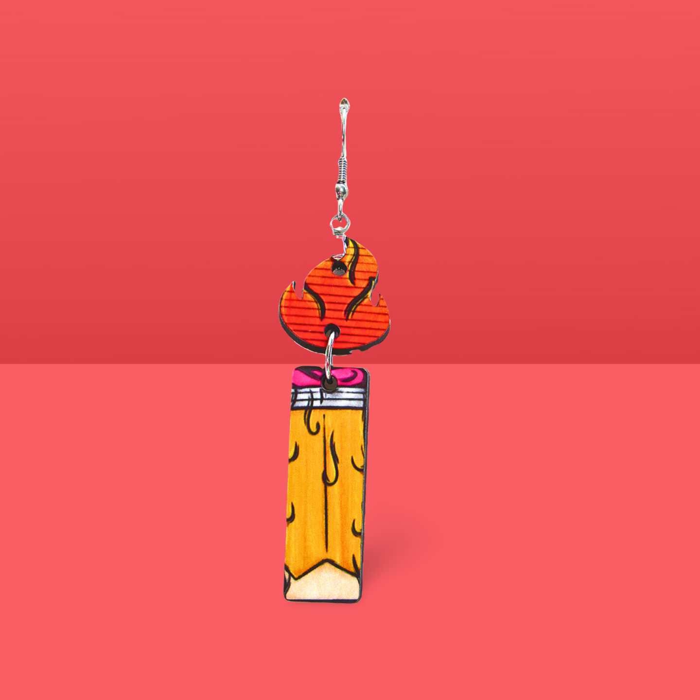 Candle Shaped Sublimated Earrings