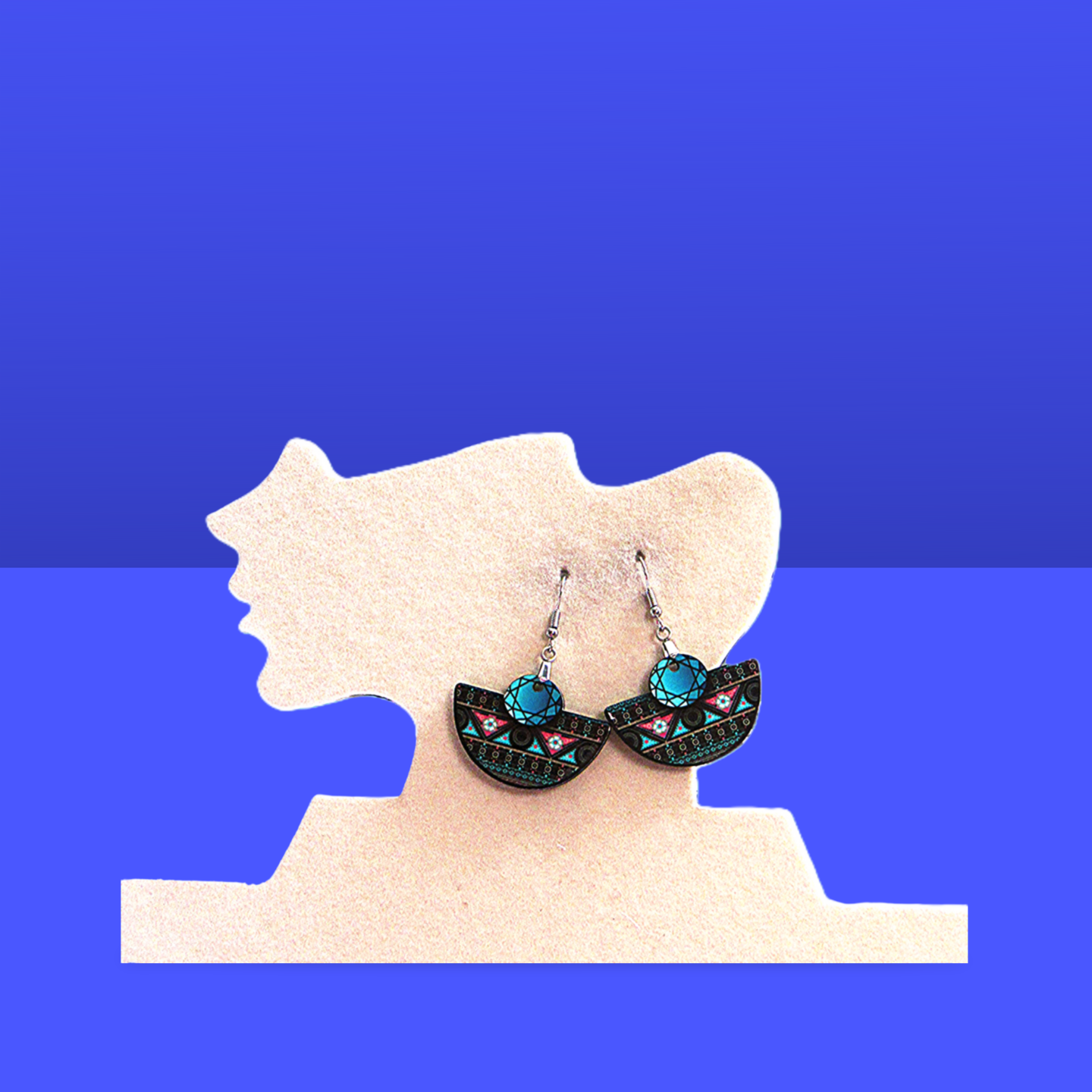 Boho Rounded Sublimated Earring