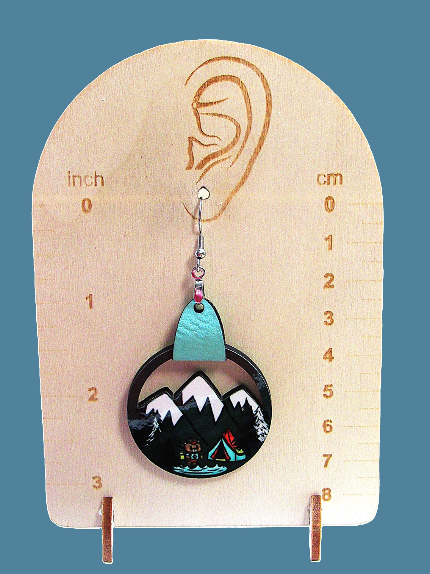 Mountain Shaped Sublimated Earrings
