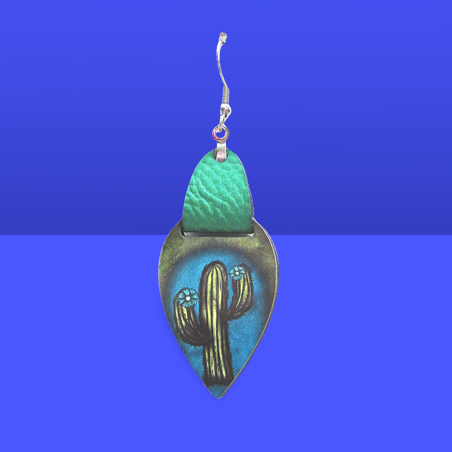 Reverse Teardrop Shaped Sublimated Earrings