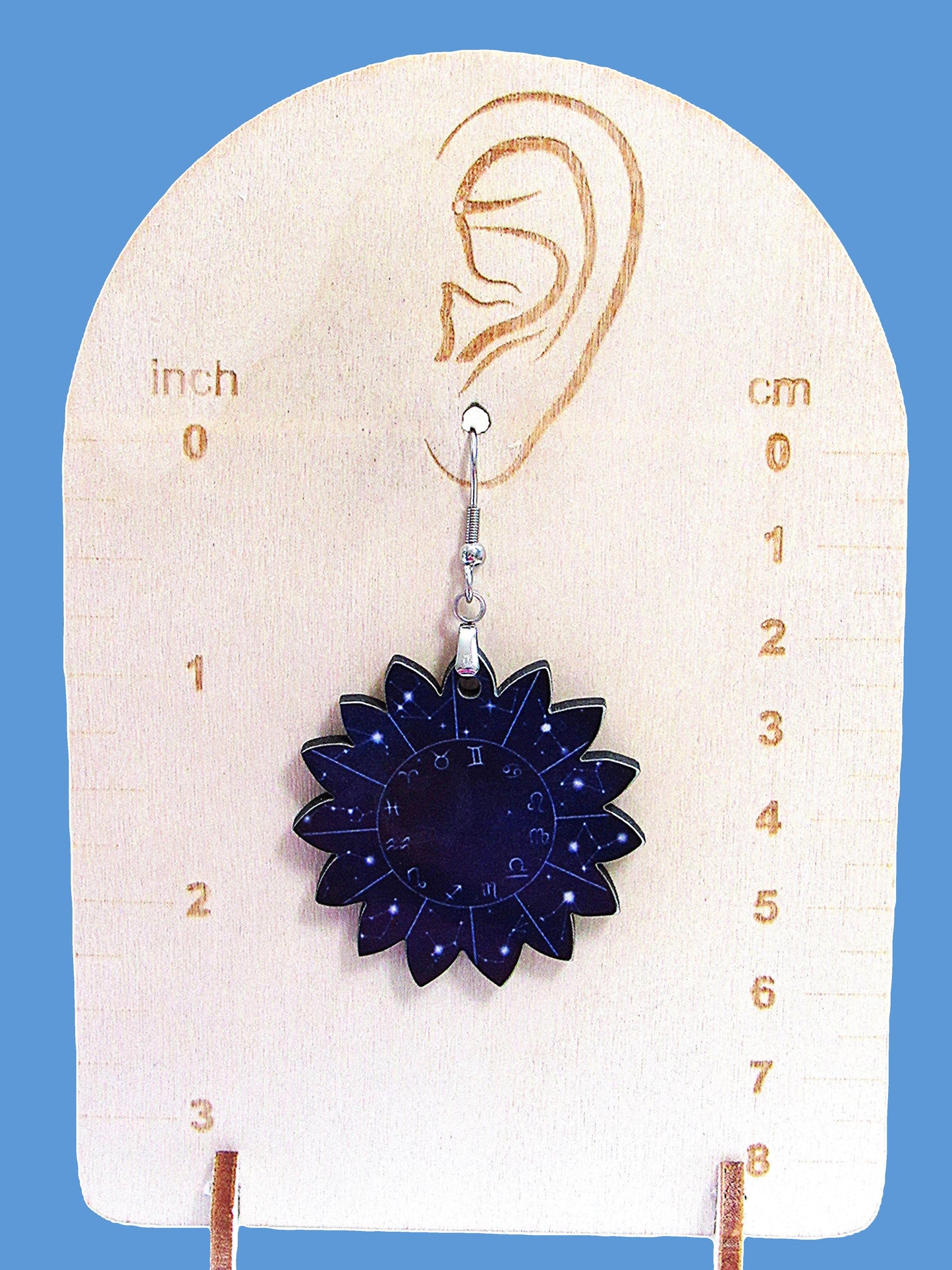 MDF-Sunflower Shaped Sublimated Earrings 1.5 inch