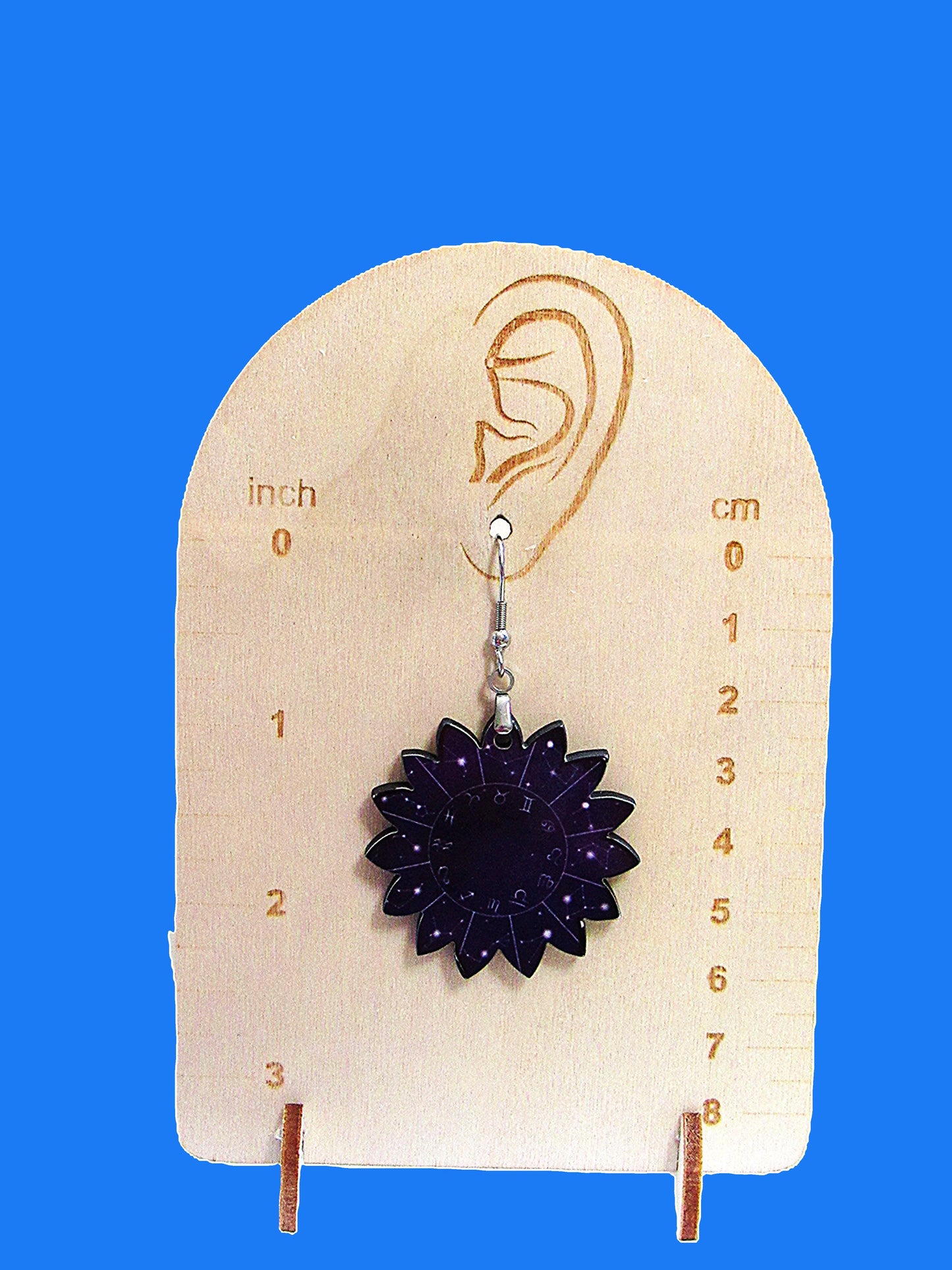 Sunflower Shaped Sublimated Earrings