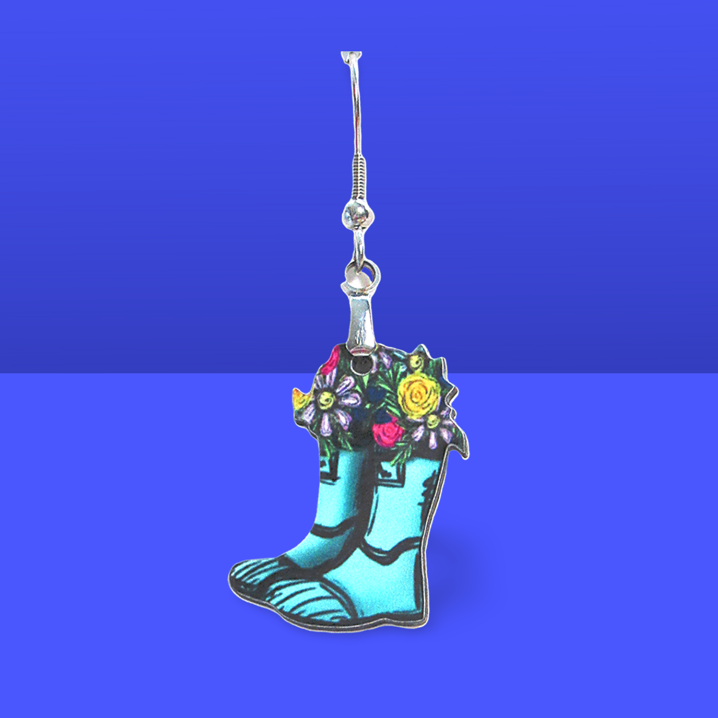 Rainboot Shaped Sublimated Earrings