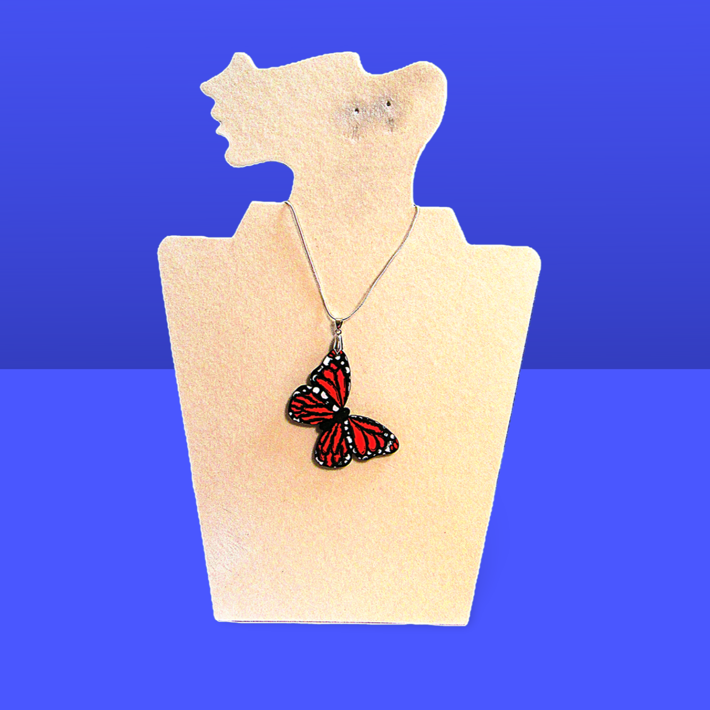 Butterfly Shaped Sublimated Necklace