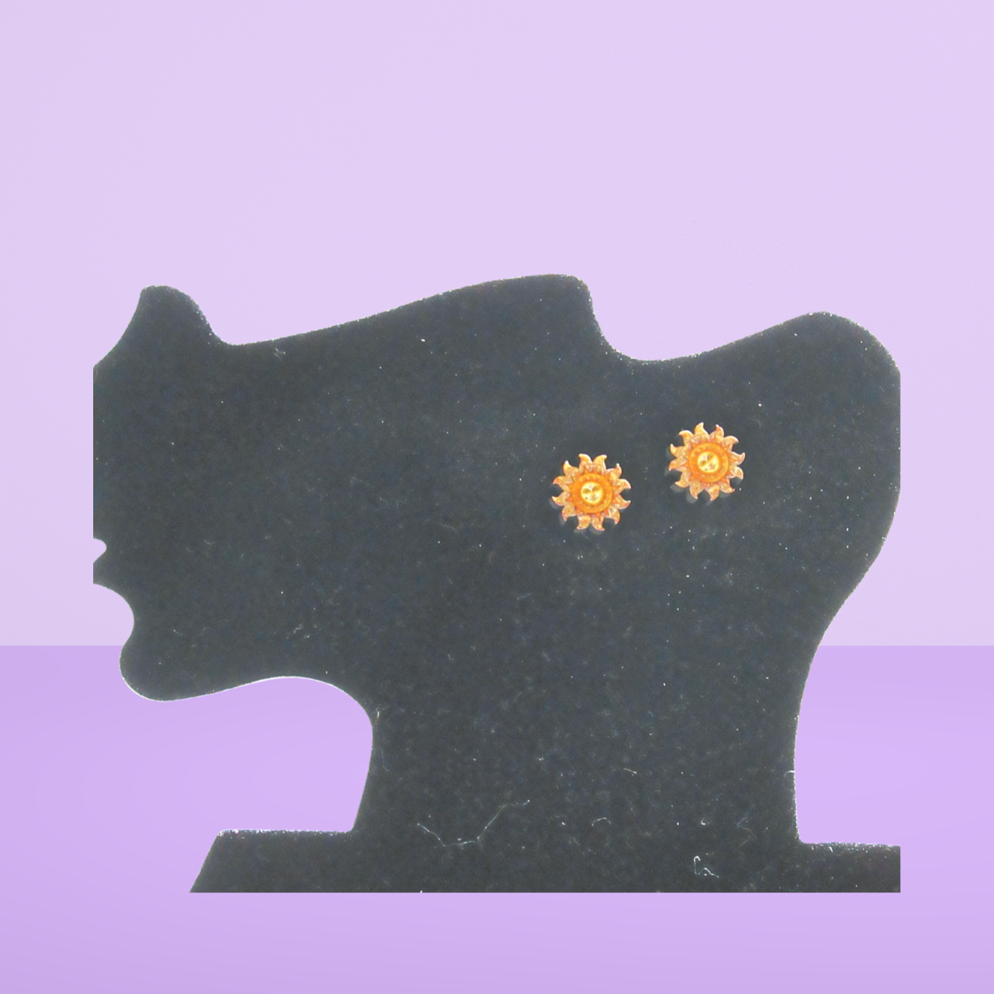 Sun Shaped Sublimated Stud Earrings