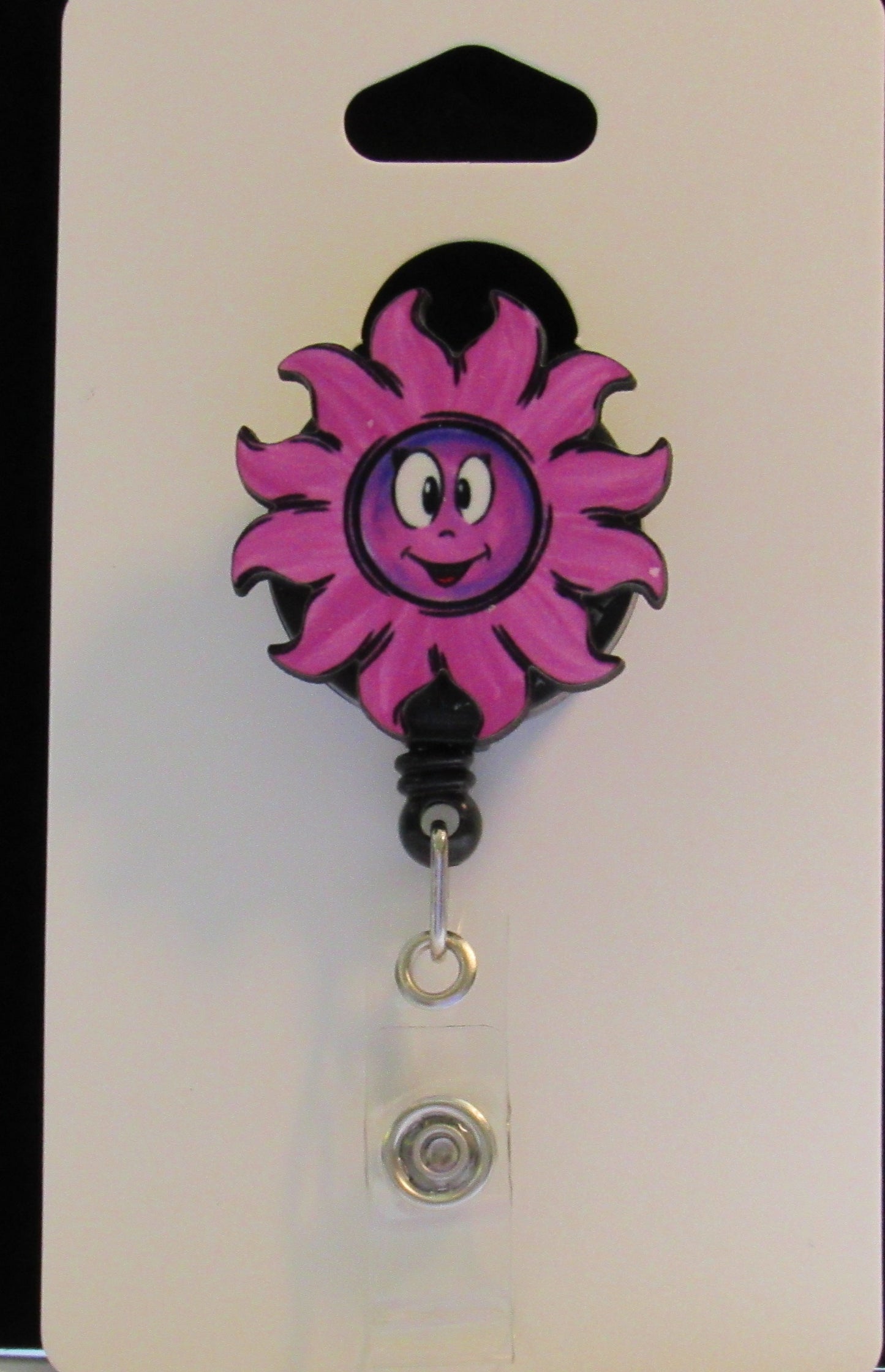 Sun Shaped Sublimated Badge Reel Holder