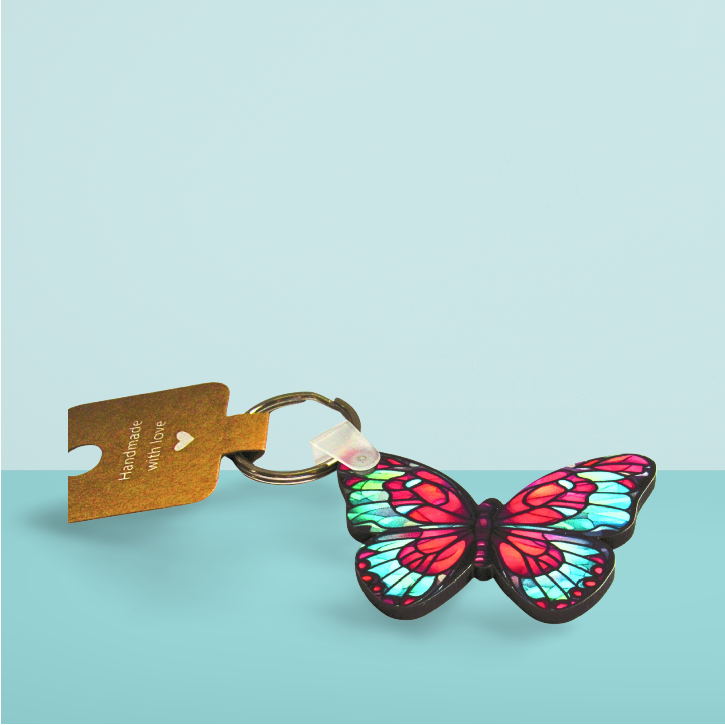 Butterfly Shaped Sublimated Keychain MDF