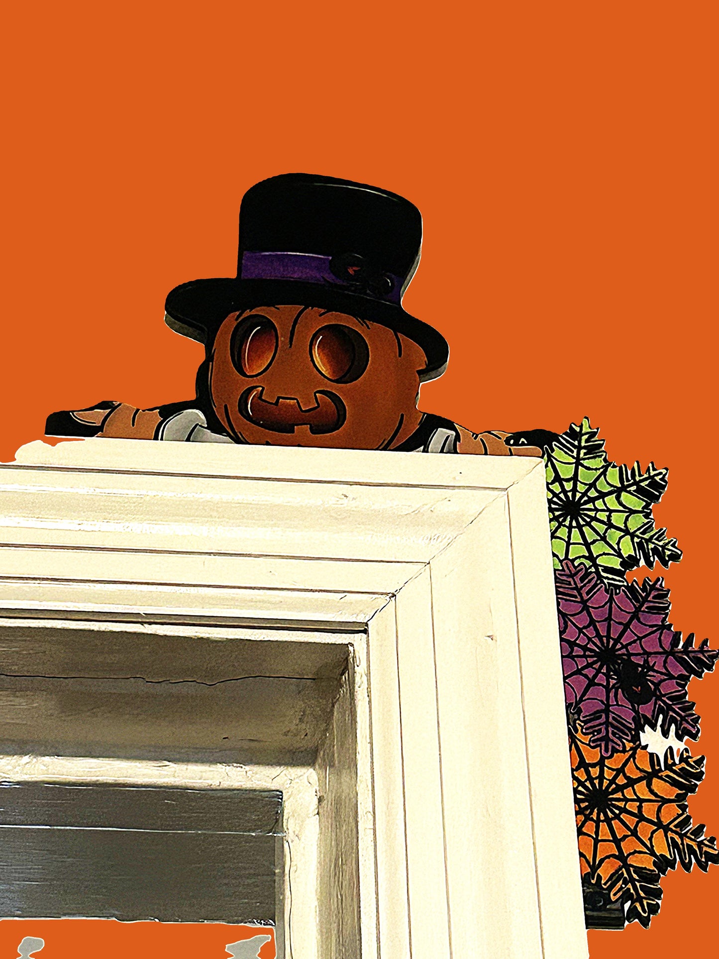 Pumpkin Guy Shaped Sublimated Corner Sitter