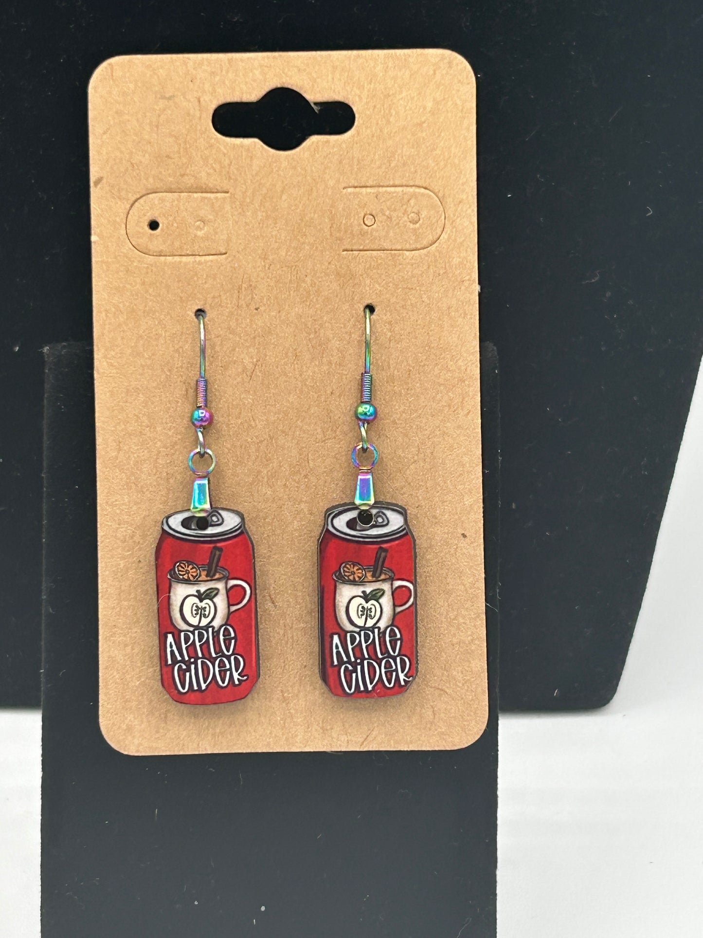 Soda Can Shaped Sublimated Earrings 1 inch