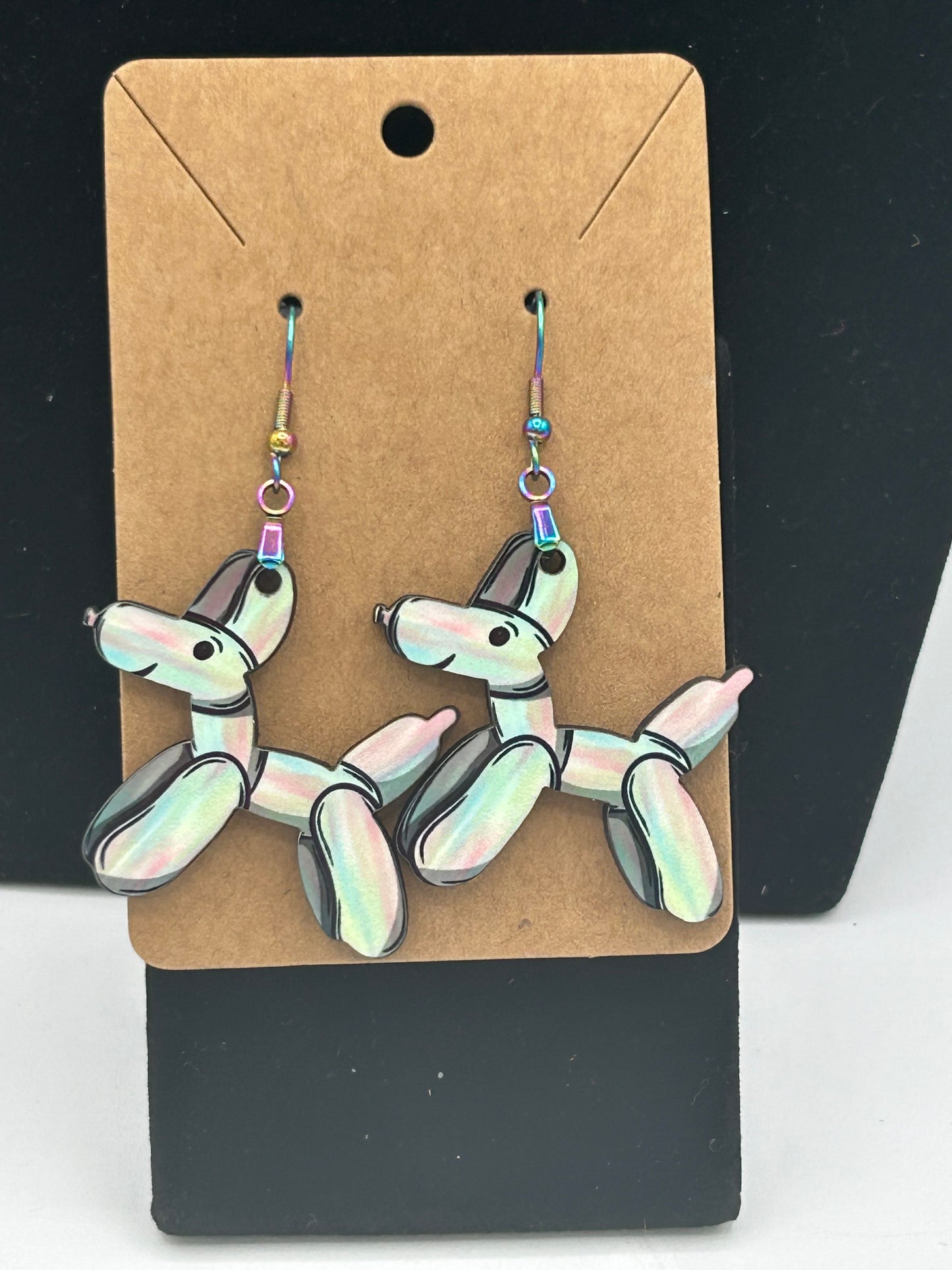 Dog Balloon Shaped Sublimated Earrings 1.5 inch