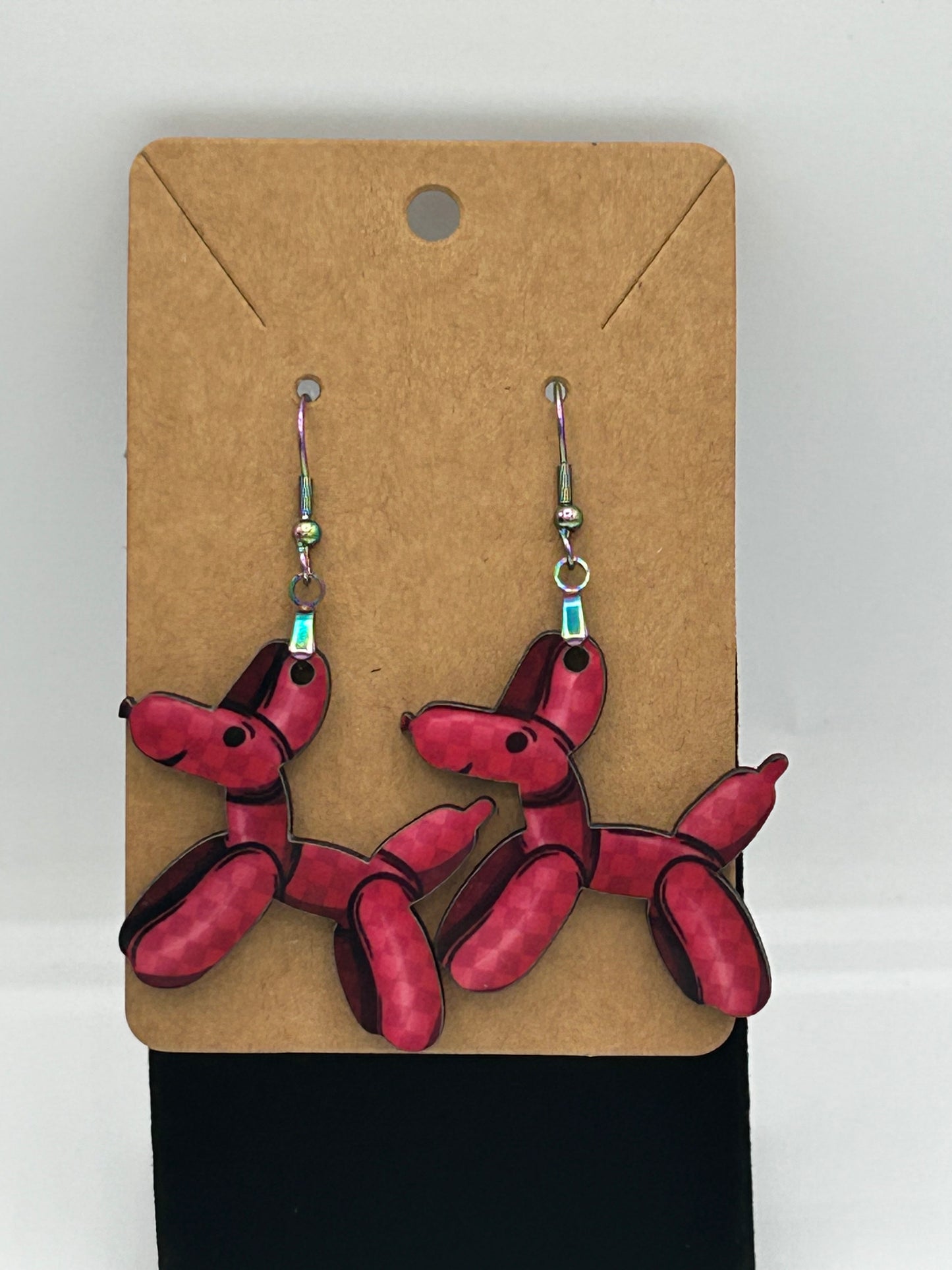 Dog Balloon Shaped Sublimated Earrings 1.5 inch