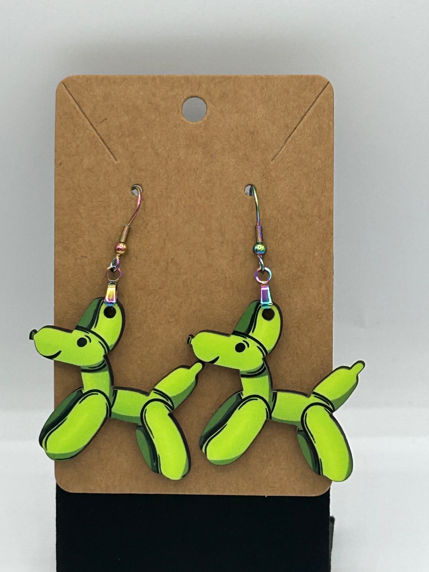 Dog Balloon Shaped Sublimated Earrings 1.5 inch