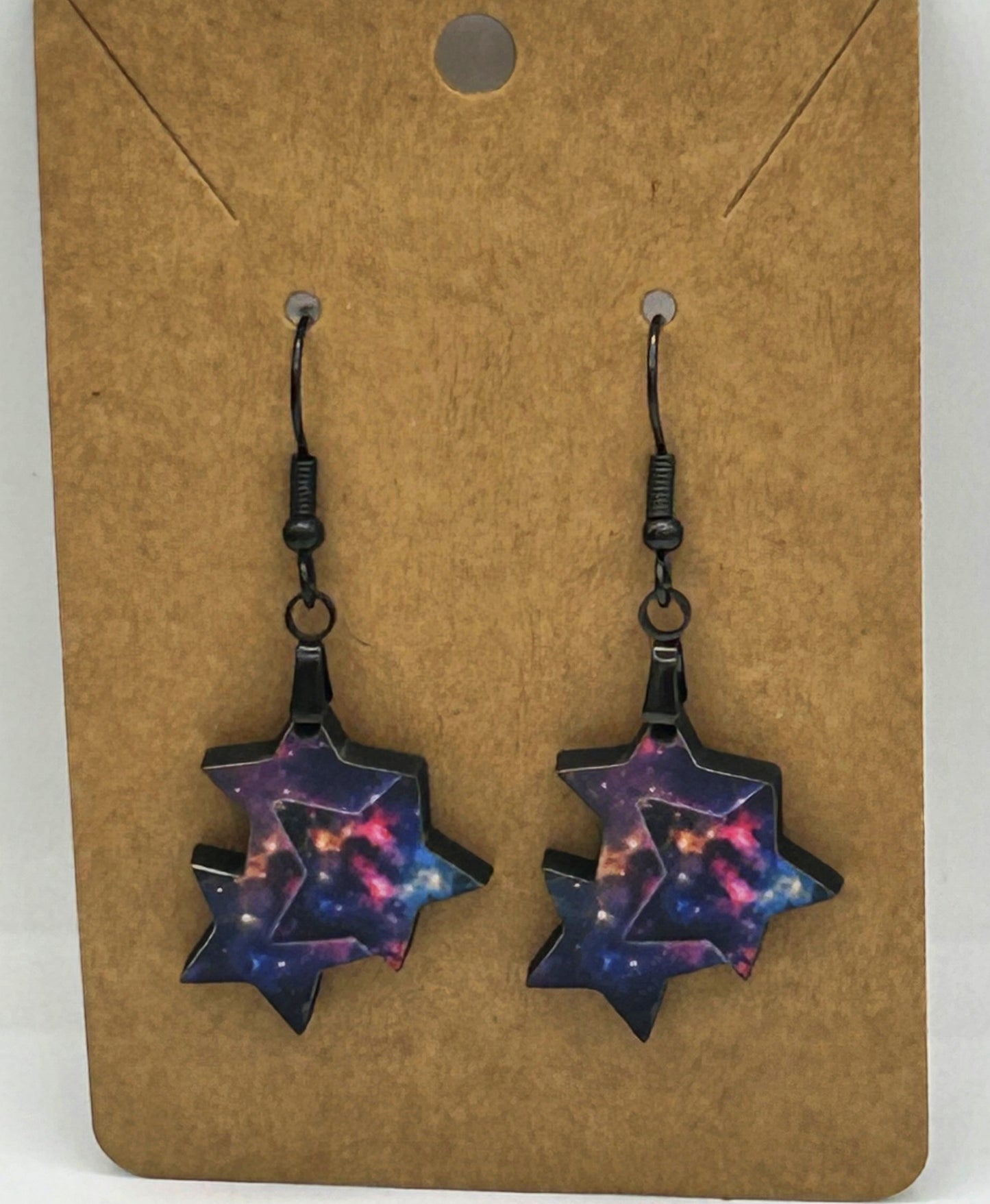Triple StarShaped Sublimated Earrings 1 inch