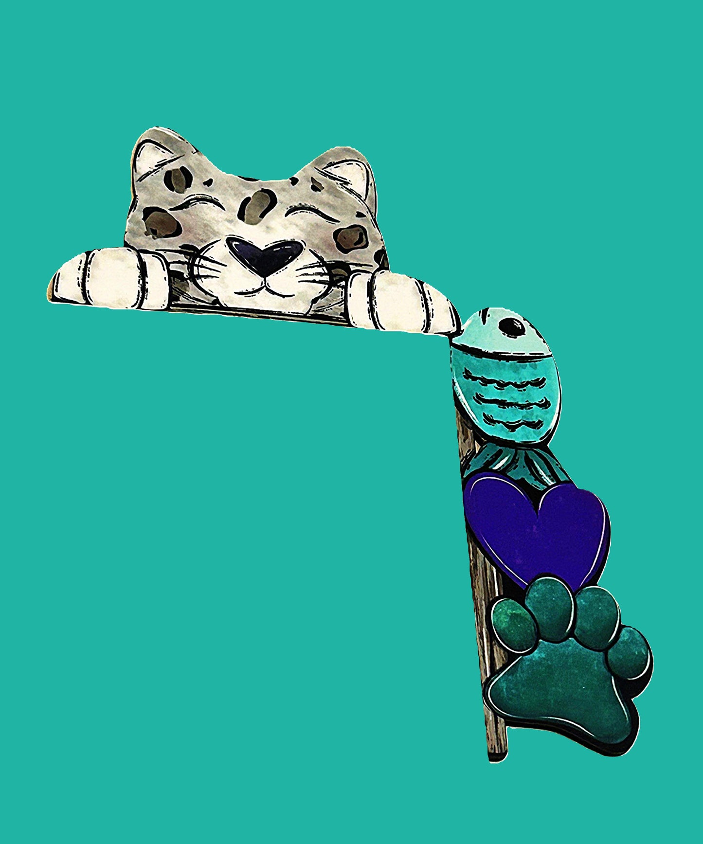Cat Shaped Sublimated Corner Sitter