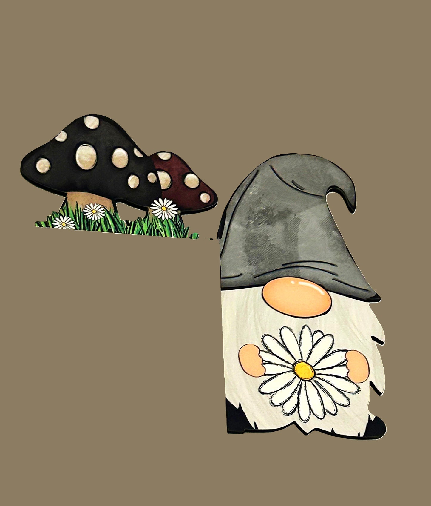 Gnome Shaped Sublimated Corner Sitter