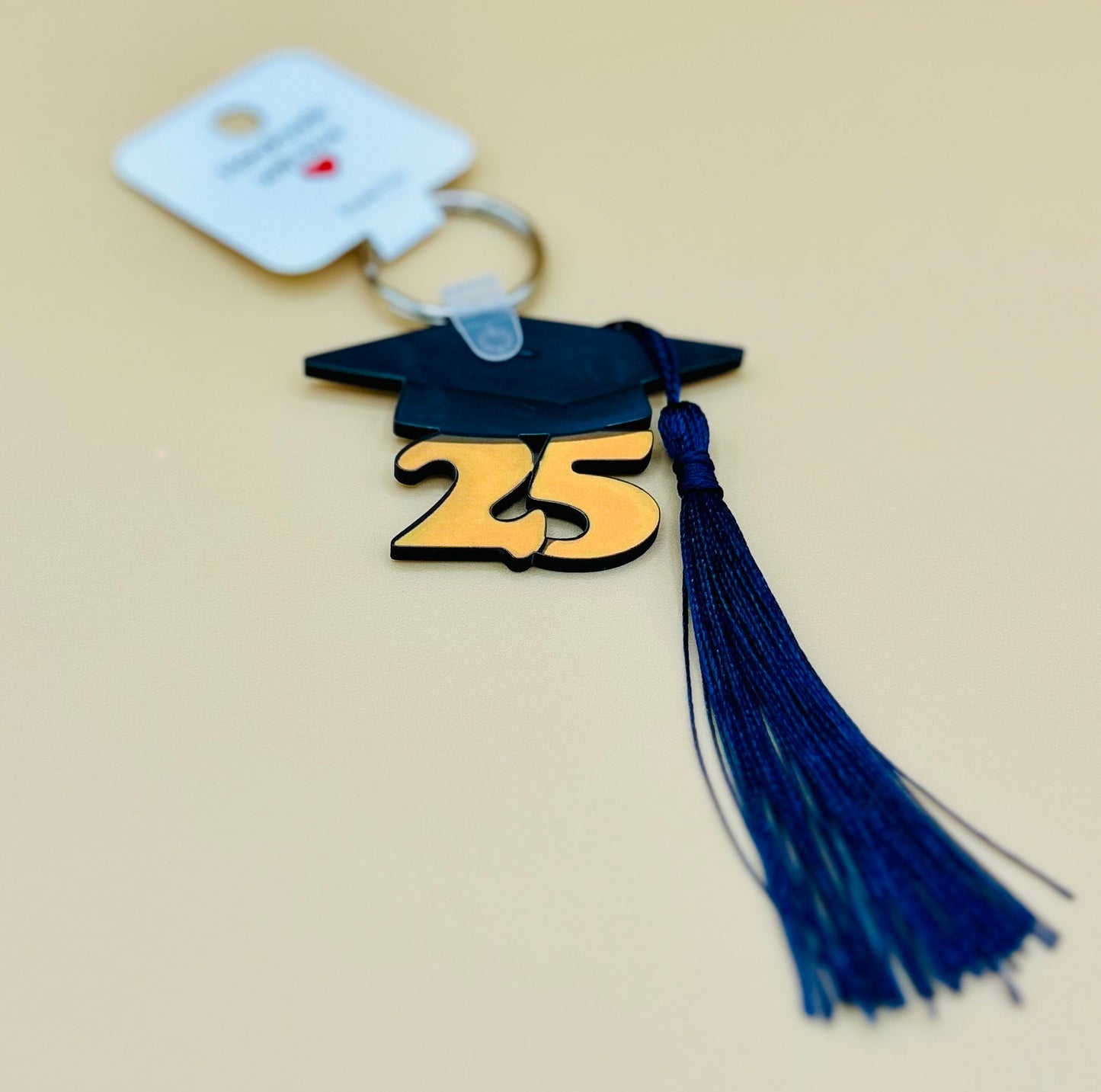 Graduate Cap 25 Sublimated Keychain with Tassel