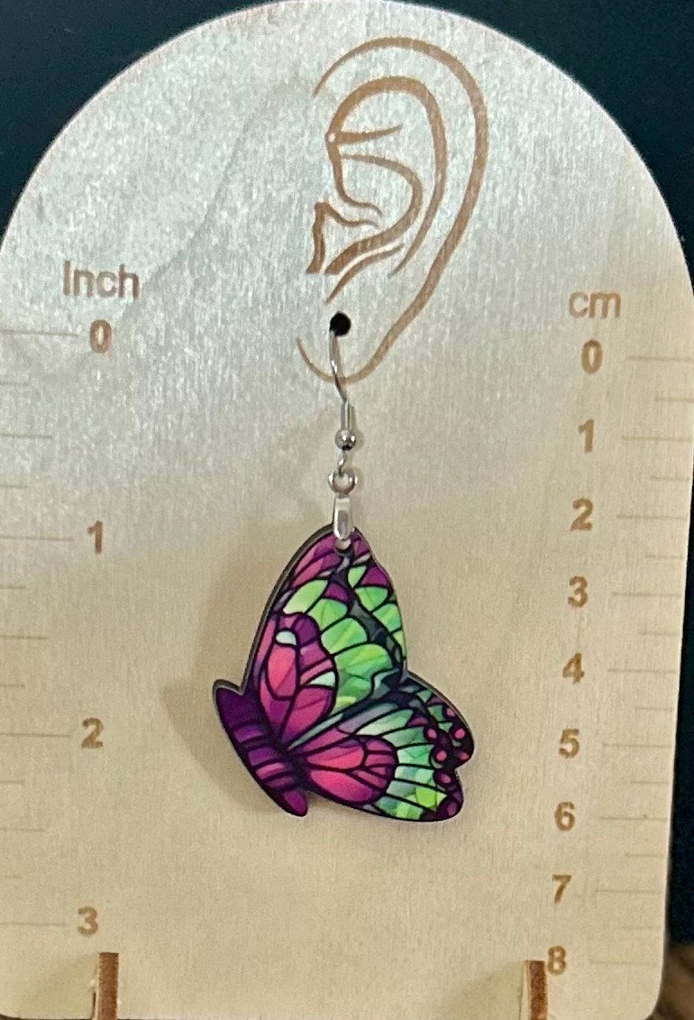 Butterfly Shaped Sublimated Necklace