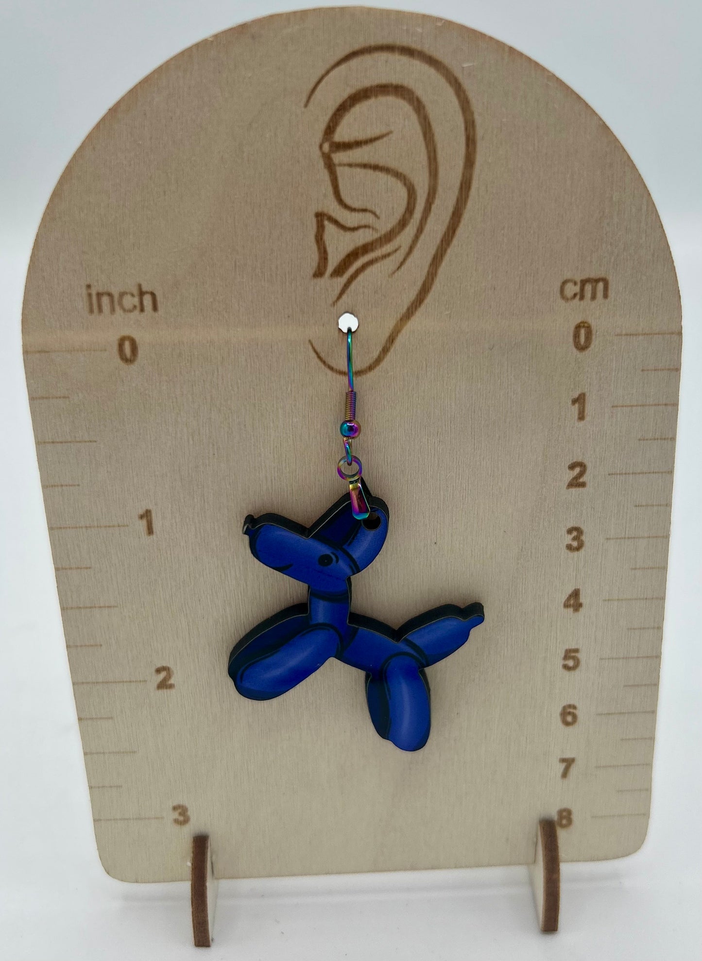 Dog Balloon Shaped Sublimated Earrings 1.5 inch