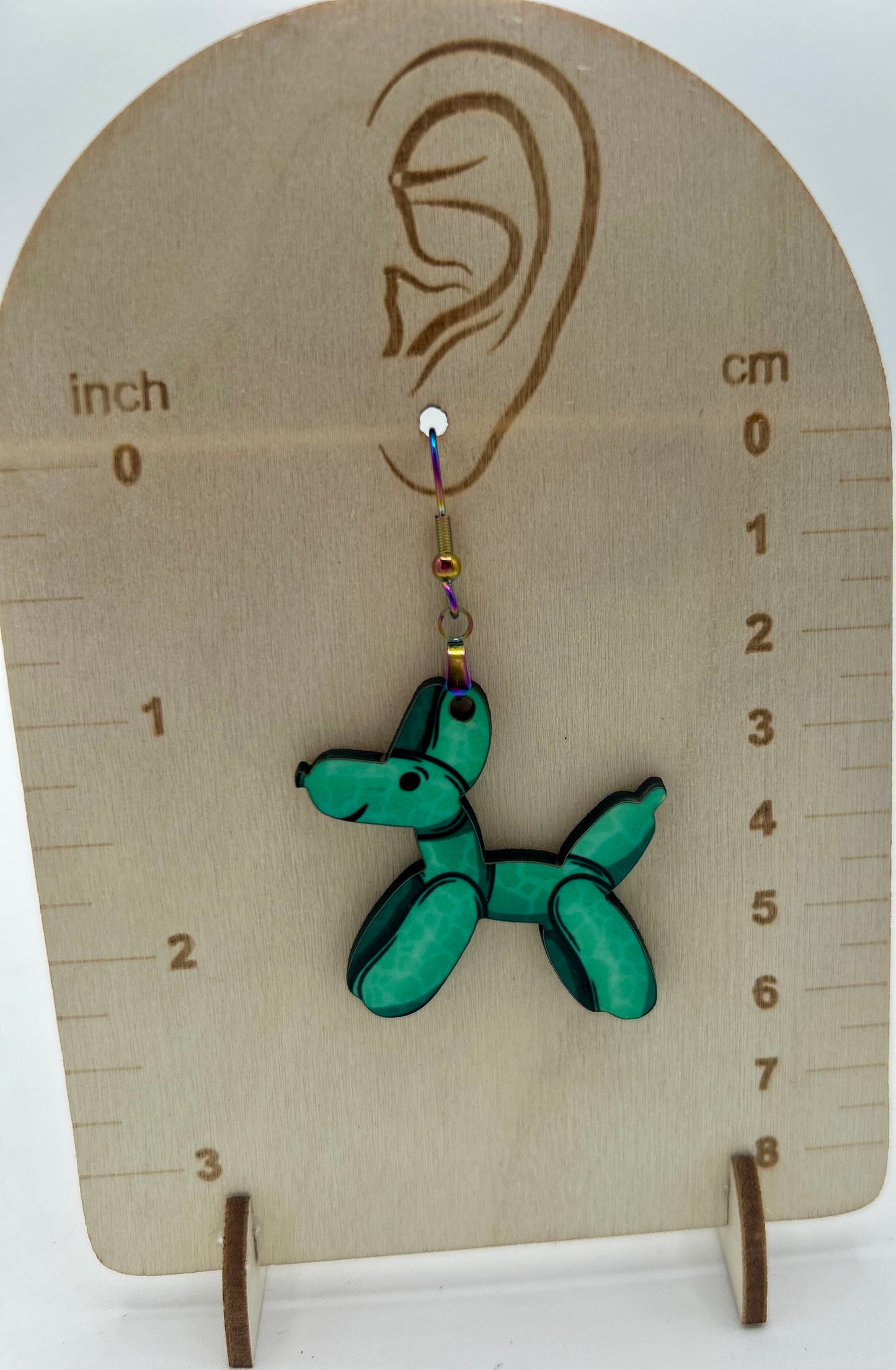 Dog Balloon Shaped Sublimated Earrings 1.5 inch