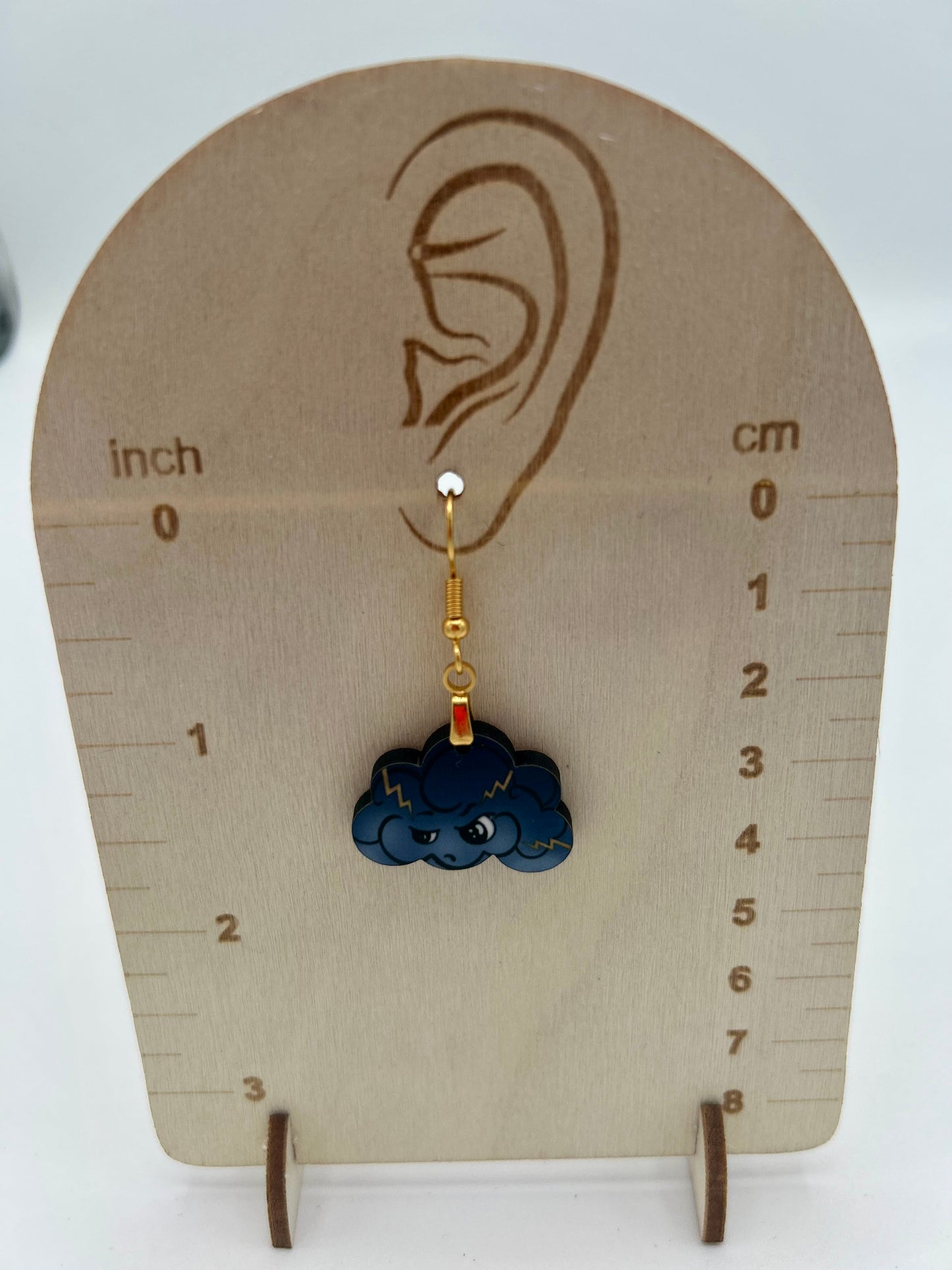 Cloud Shaped Sublimated Earrings 1 inch