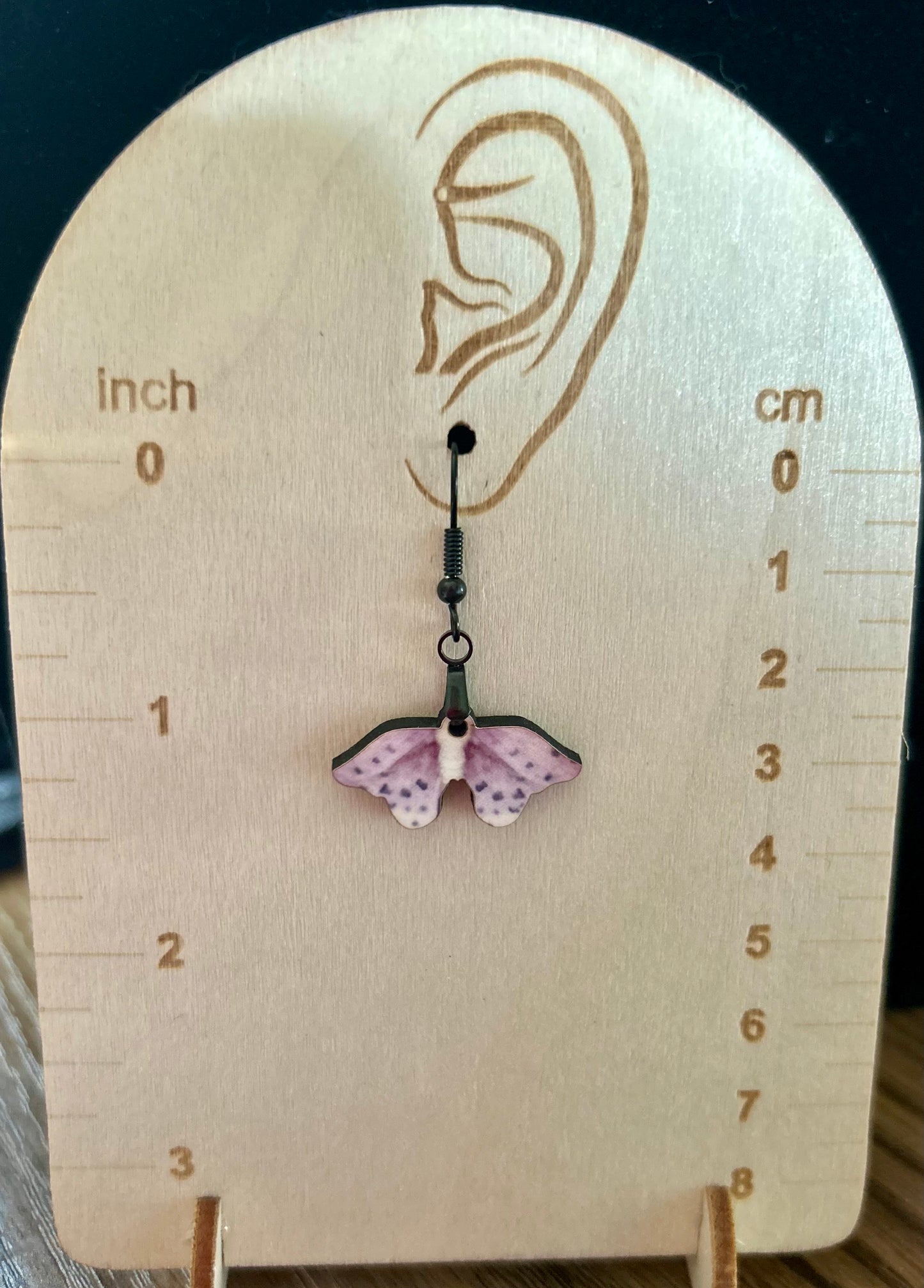 Moth Shaped Sublimated Earrings 1 inch