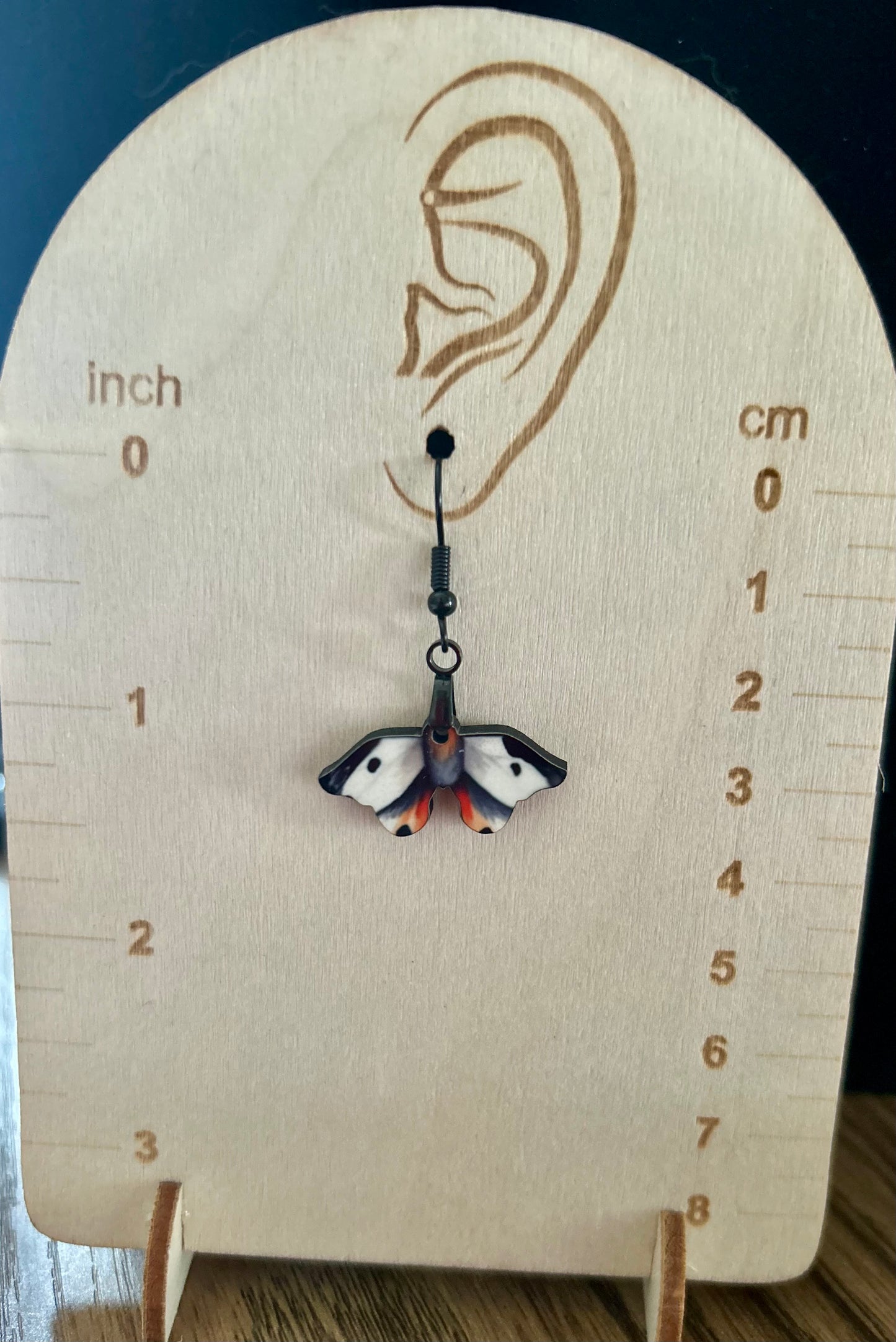 Moth Shaped Sublimated Earrings 1 inch