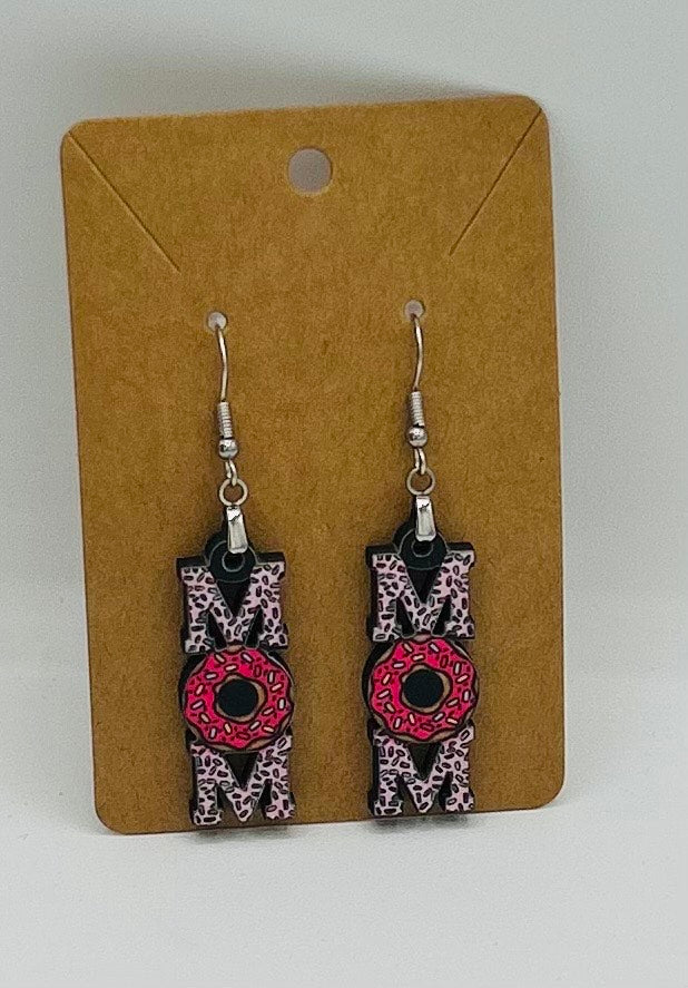 Mom Shaped Sublimated Earrings 1.5 inch