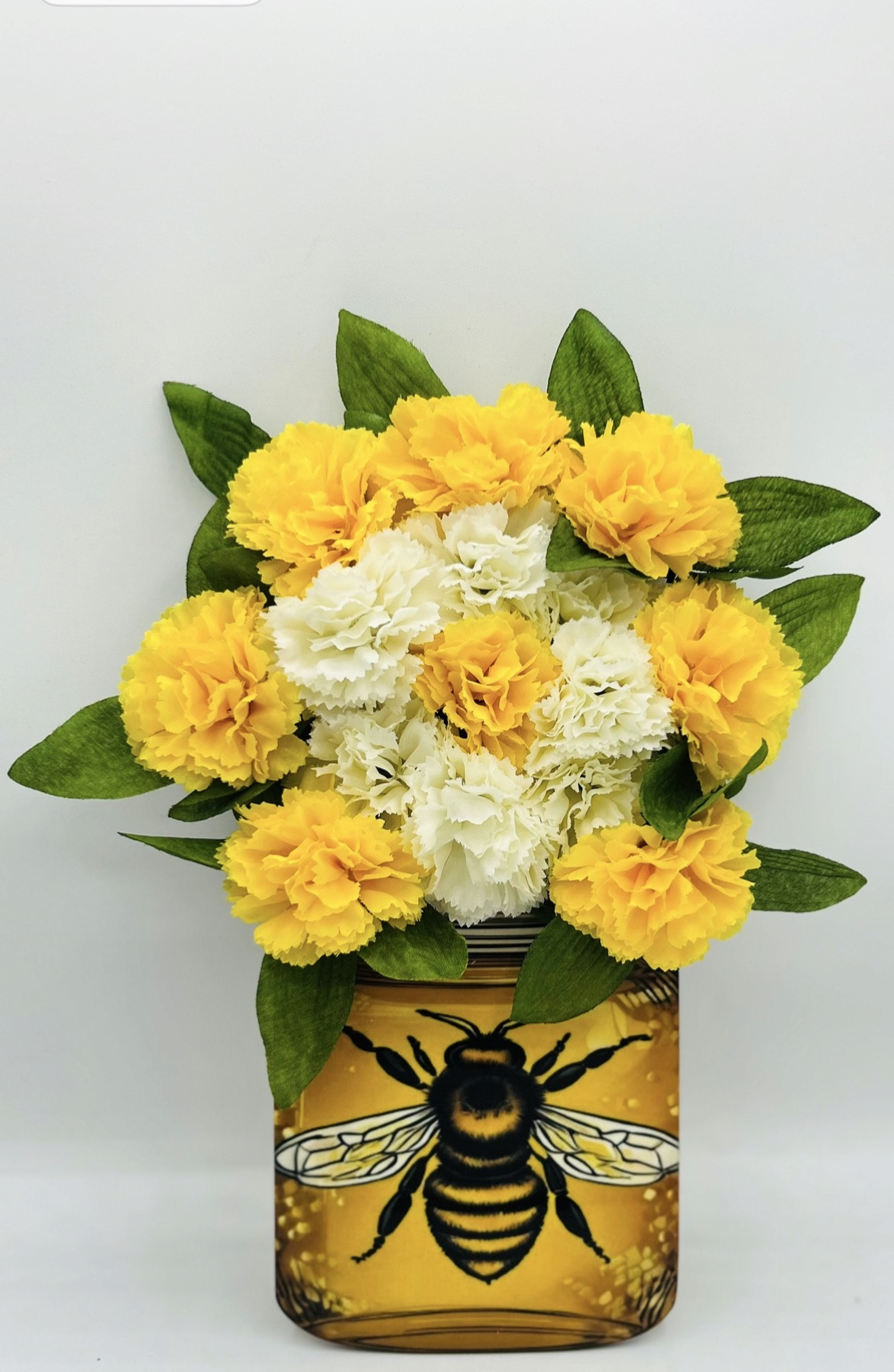 Flower mason jar Shaped Sublimated with acrylic feet included