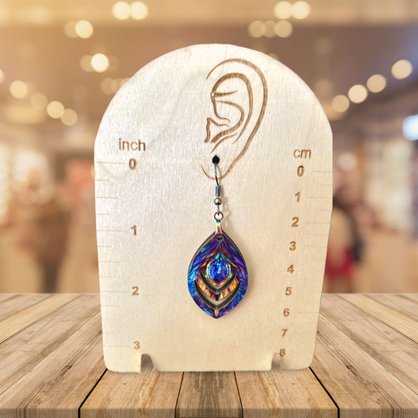 MDF-Open Teardrop Shaped Sublimated Earrings 1.5 inch