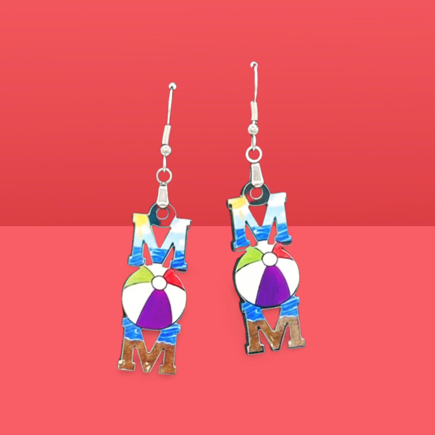 Mom Shaped Sublimated Earrings 1.5 inch