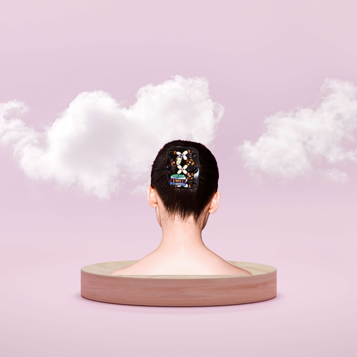 Double Comb Hair Clip With Sublimated Interchangeable Charms