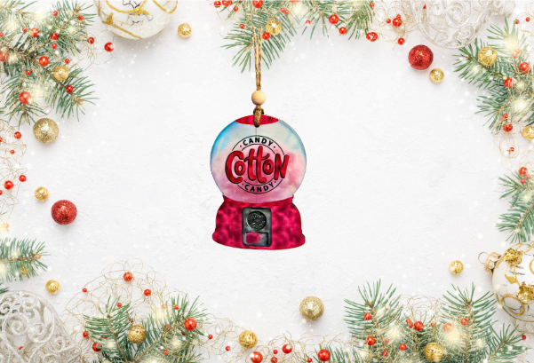 Snowglobe Shaped Sublimated Ornament