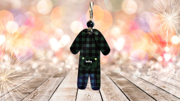 Baby Pajama Shaped Sublimated Ornament