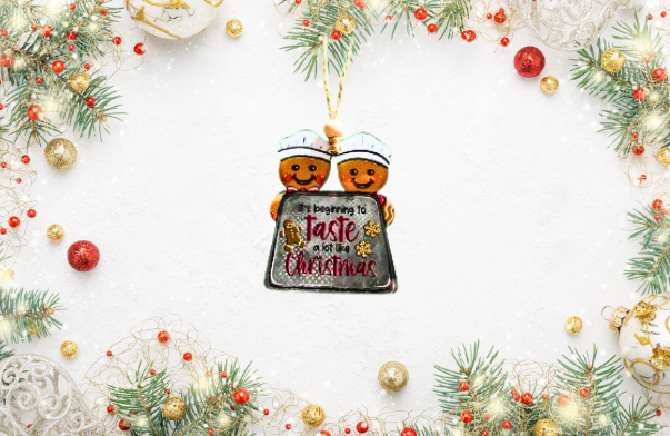 Gingerbread Pan Shaped Sublimated Ornament