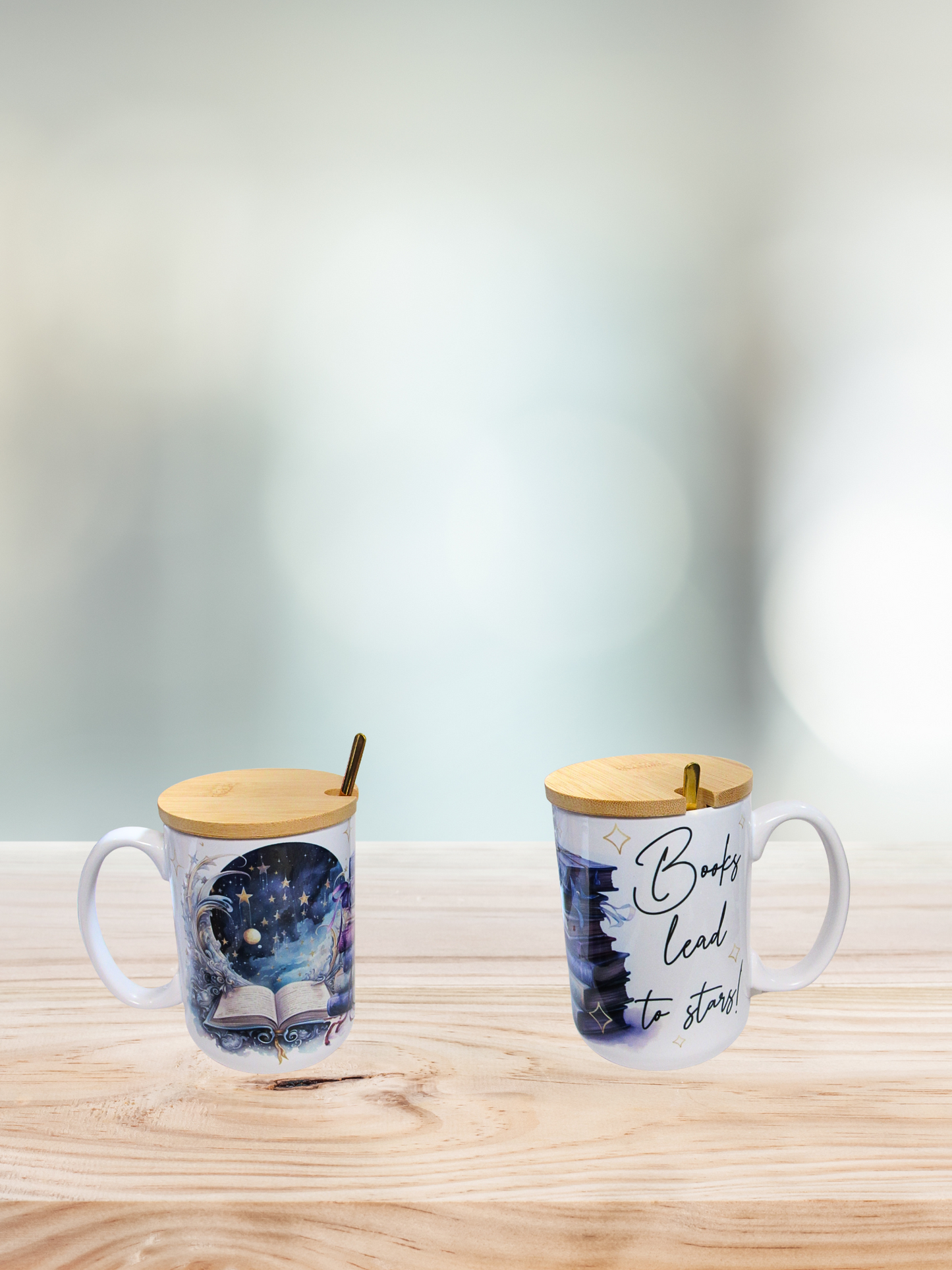 15 oz, Mug with Spoon and Lid Sublimated