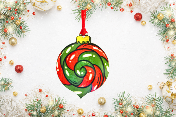 Sphere with Point Shaped Sublimated Ornament