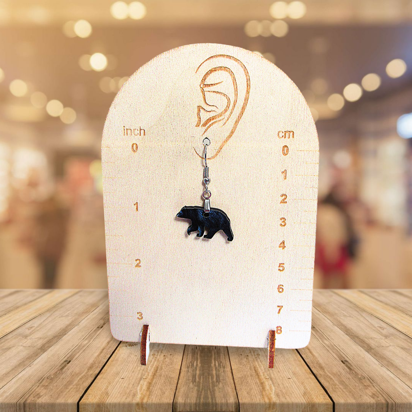 Bear Shaped Sublimated Earrings