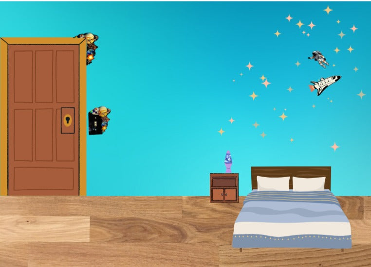 Space Themed Shaped Sublimated Light Switch Plate